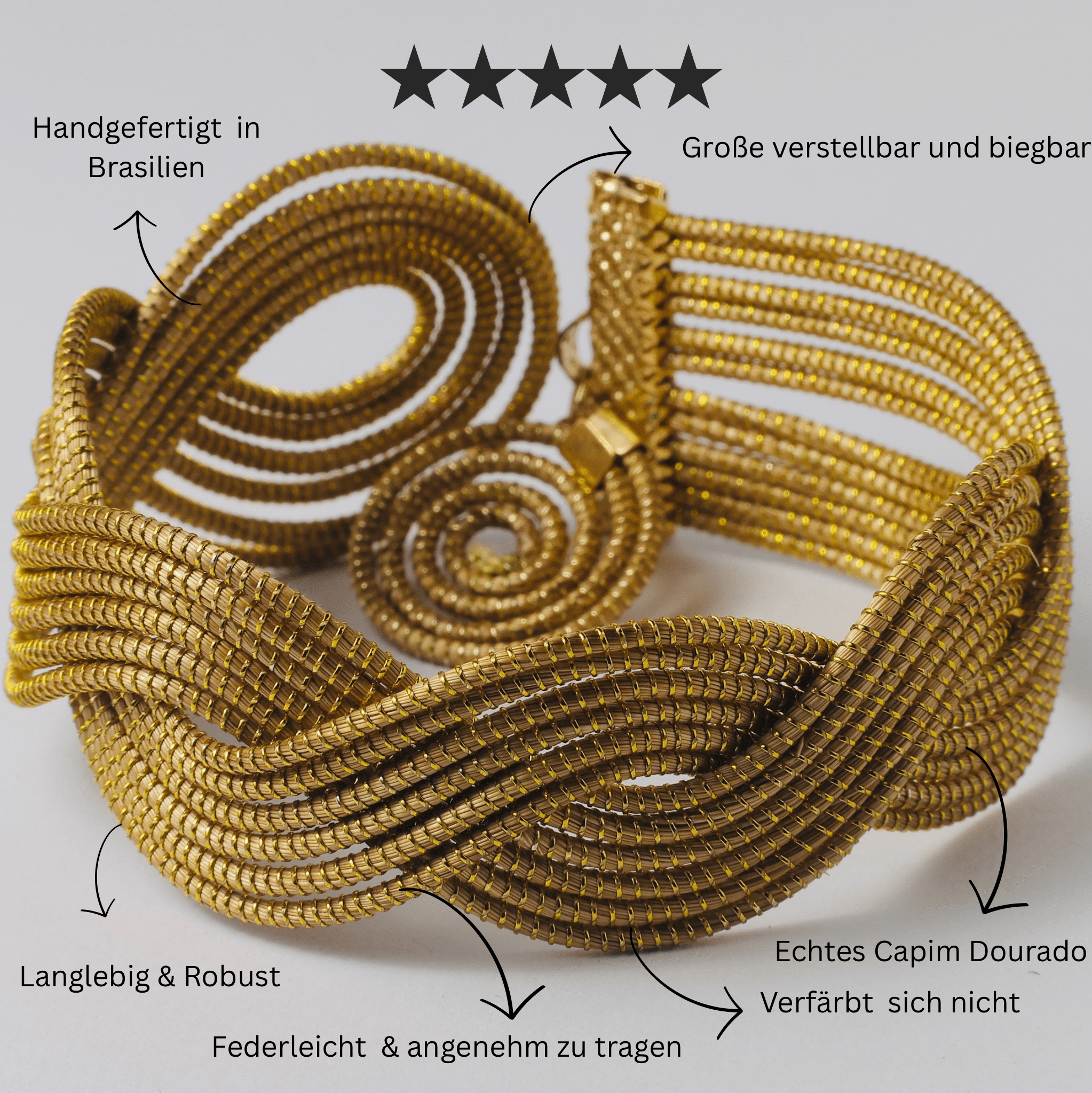 Armreif Capim – Handgemachtes Unikat aus Capim Dourado | Online kaufen bei Capido Shop