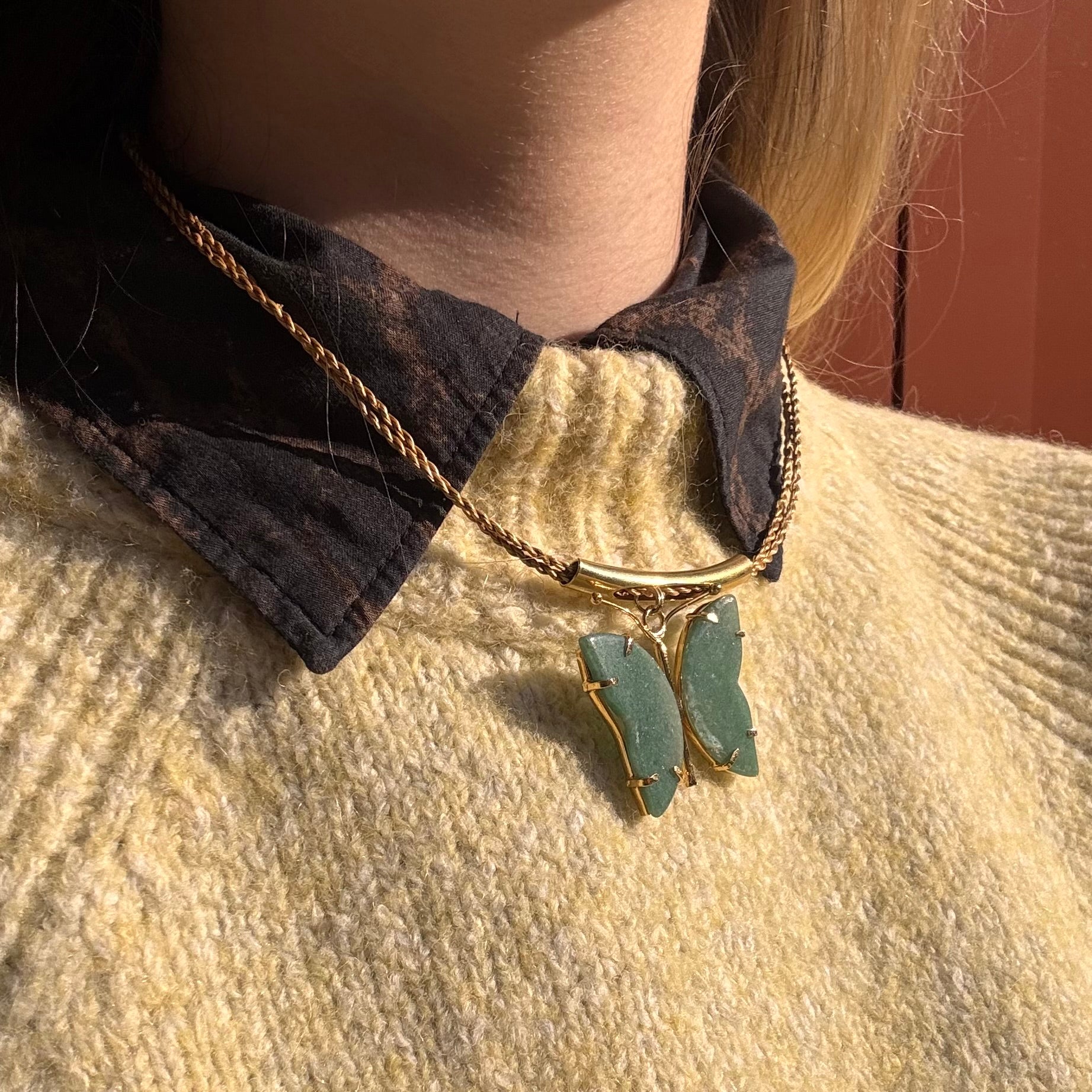 Kette Borboleta – Handgemachtes Unikat aus Capim Dourado | Online kaufen bei Capido Shop