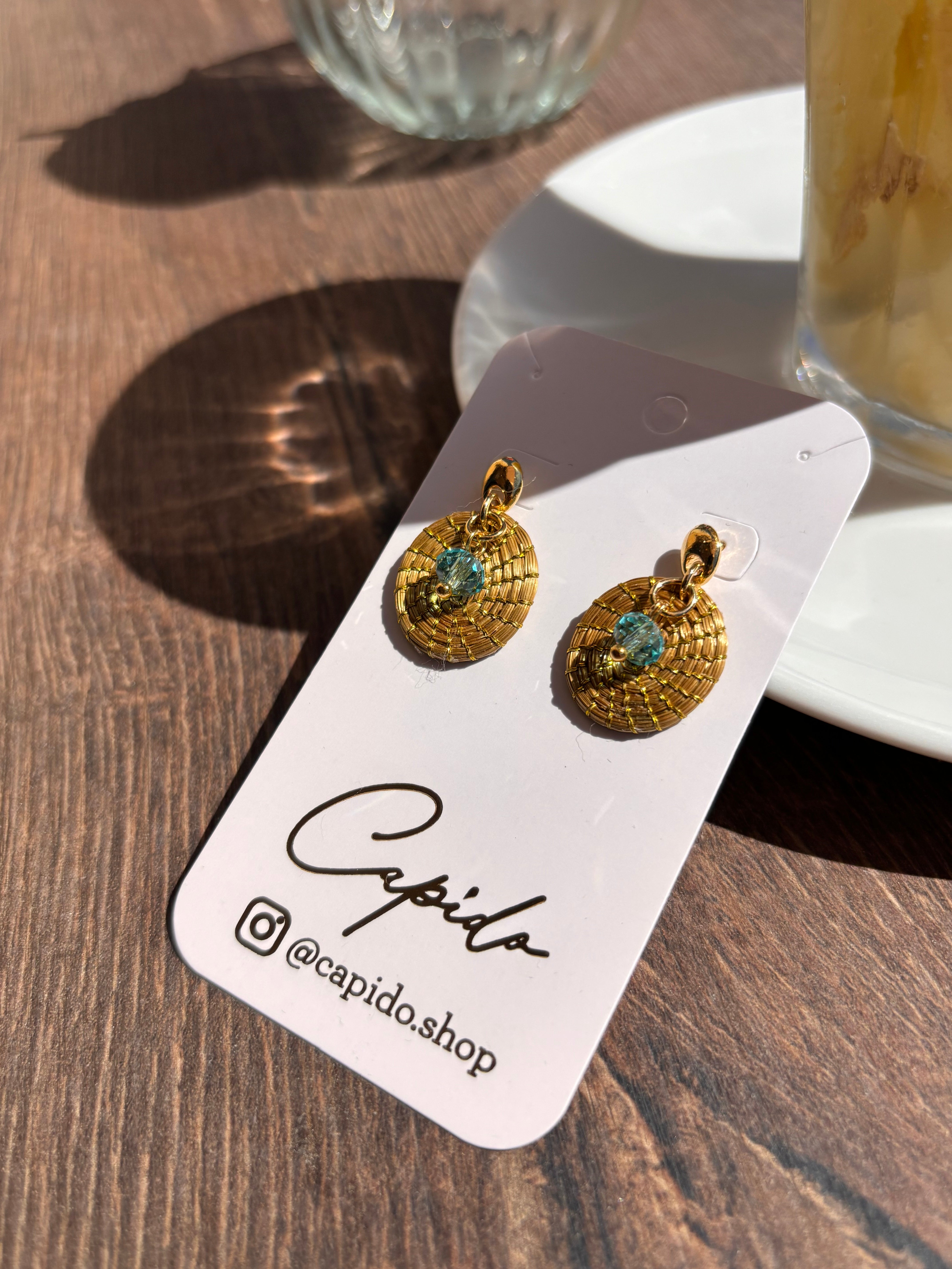 Ohrringe Maremoto – Handgemachtes Unikat aus Capim Dourado | Online kaufen bei Capido Shop