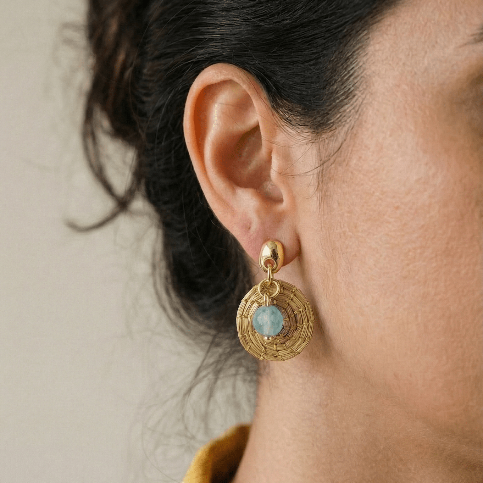 Ohrringe Maremoto – Handgemachtes Unikat aus Capim Dourado | Online kaufen bei Capido Shop