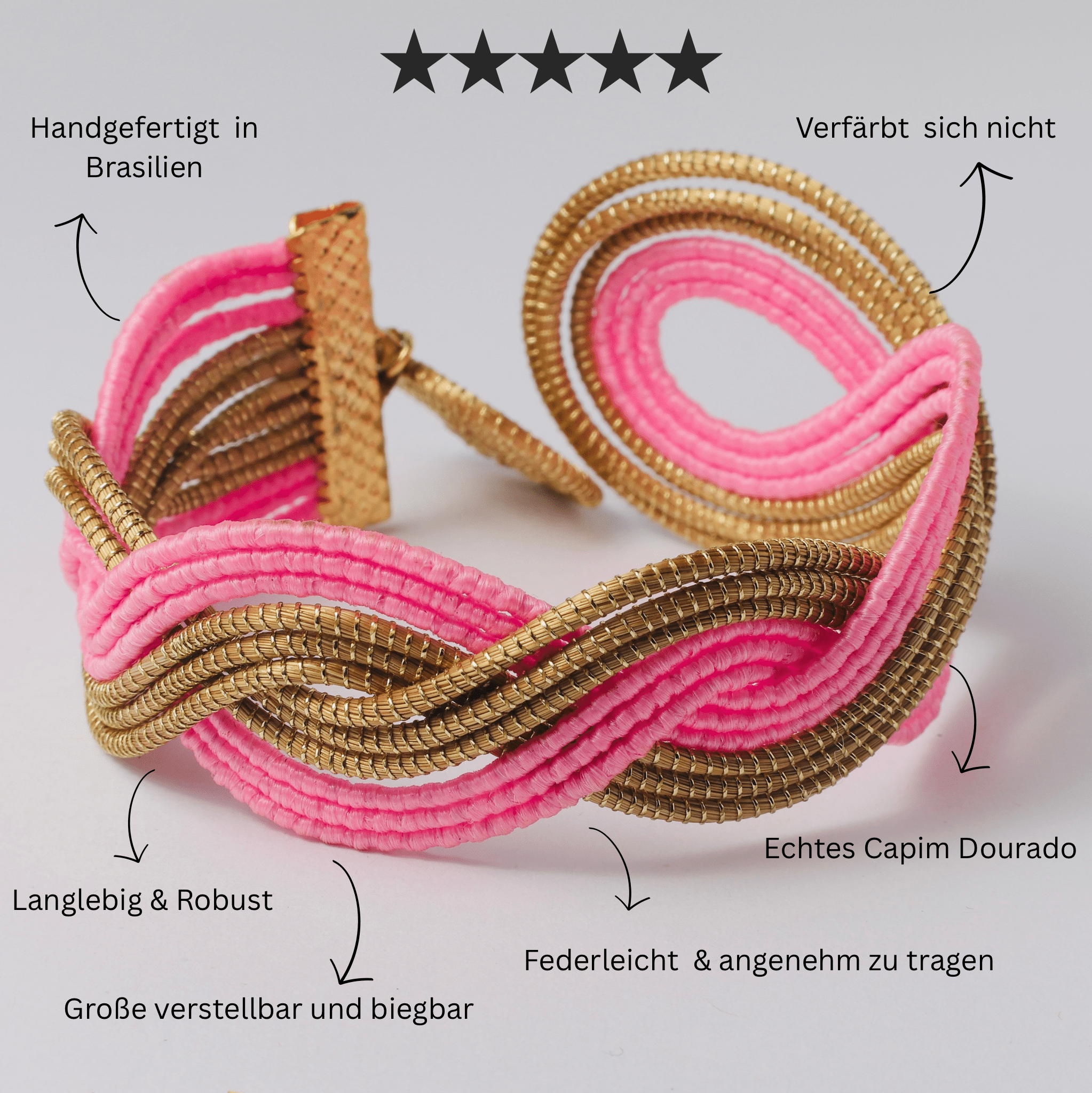 Armreif Serra – Handgemachtes Unikat aus Capim Dourado | Online kaufen bei Capido Shop