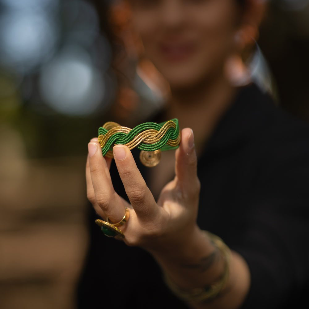 Armreif Verde – Handgemachtes Unikat aus Capim Dourado | Online kaufen bei Capido Shop