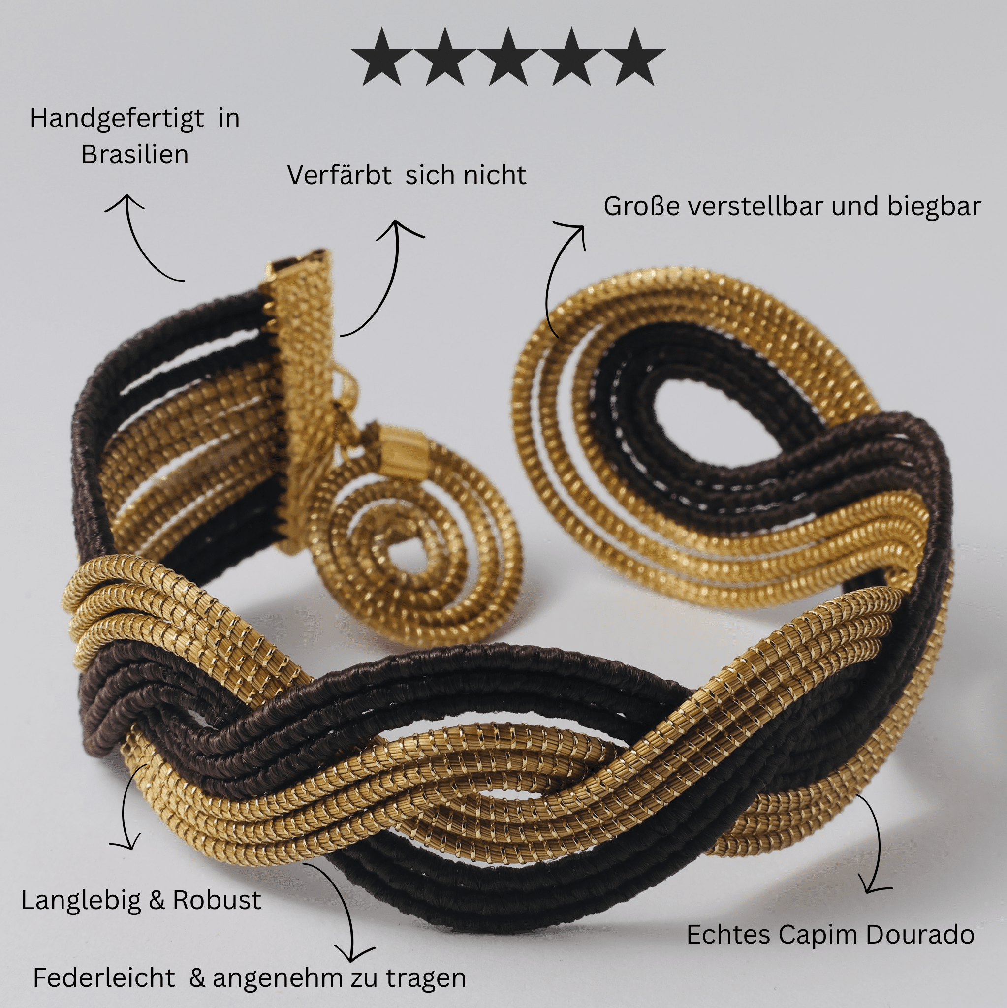 Armreif Mirela – Handgemachtes Unikat aus Capim Dourado | Online kaufen bei Capido Shop