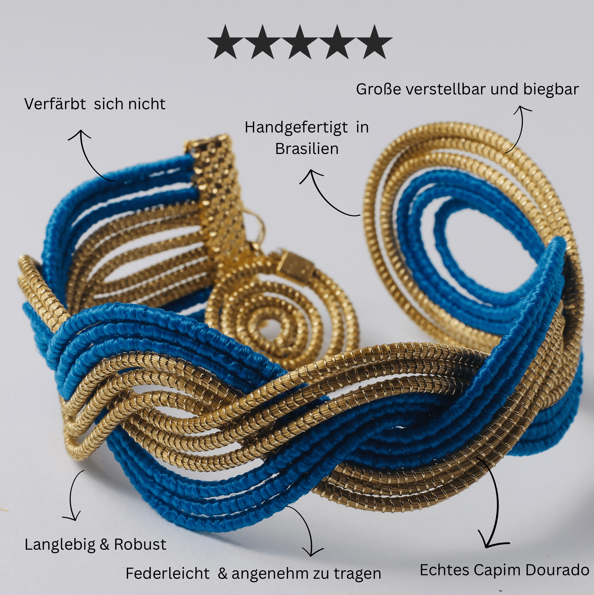 Armreif Curupira – Handgemachtes Unikat aus Capim Dourado | Online kaufen bei Capido Shop