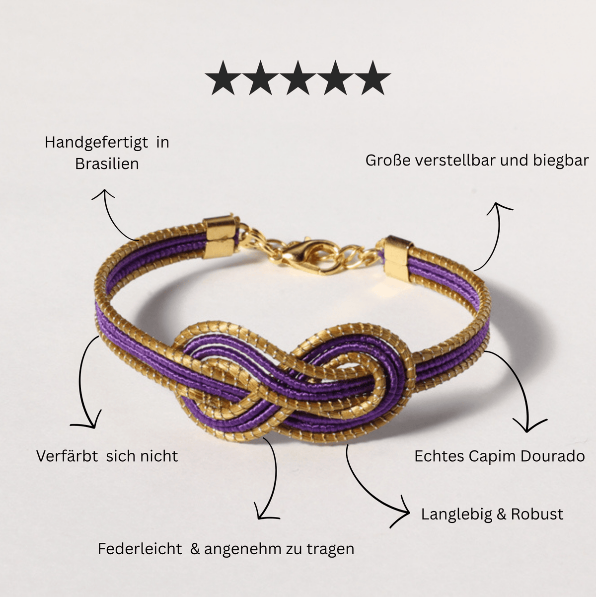 Armreif Mirtilio – Handgemachtes Unikat aus Capim Dourado | Online kaufen bei Capido Shop