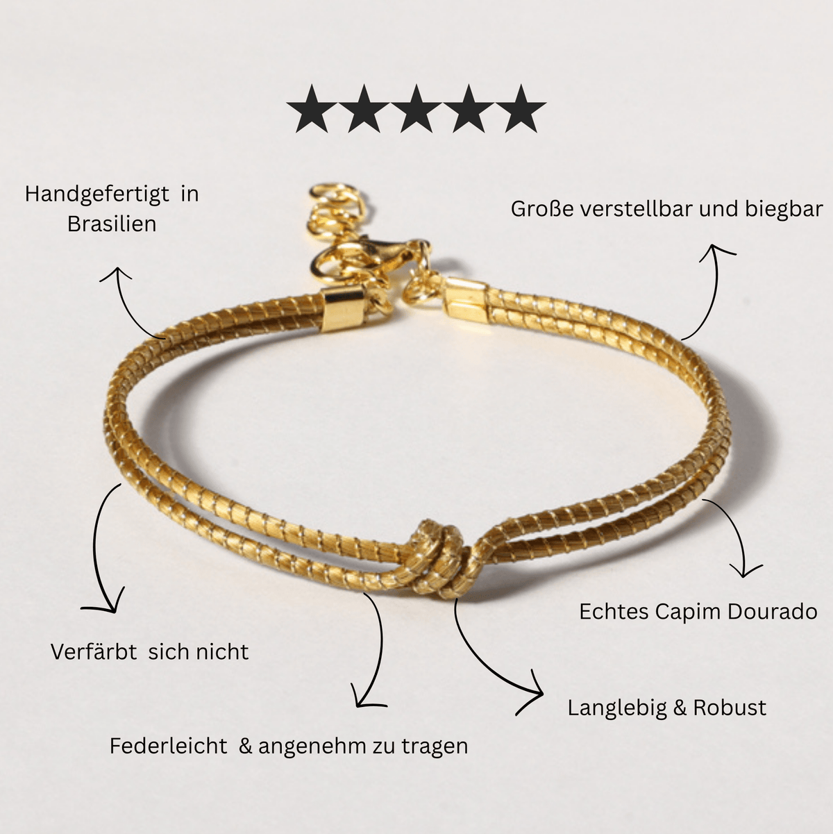 Armreif Uniao – Handgemachtes Unikat aus Capim Dourado | Online kaufen bei Capido Shop
