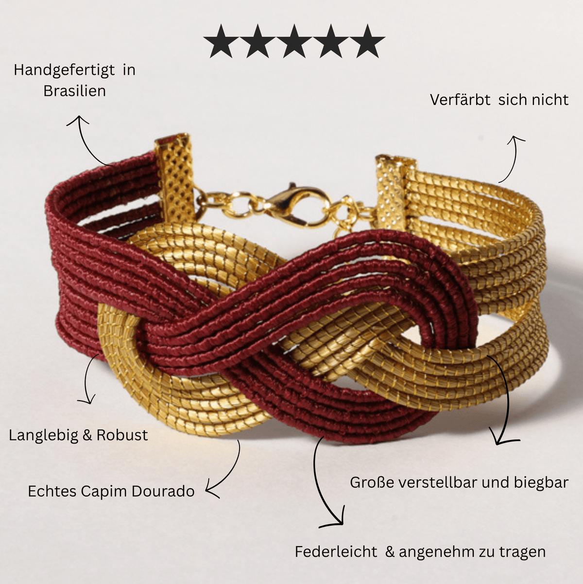 Armreif Madalosso – Handgemachtes Unikat aus Capim Dourado | Online kaufen bei Capido Shop