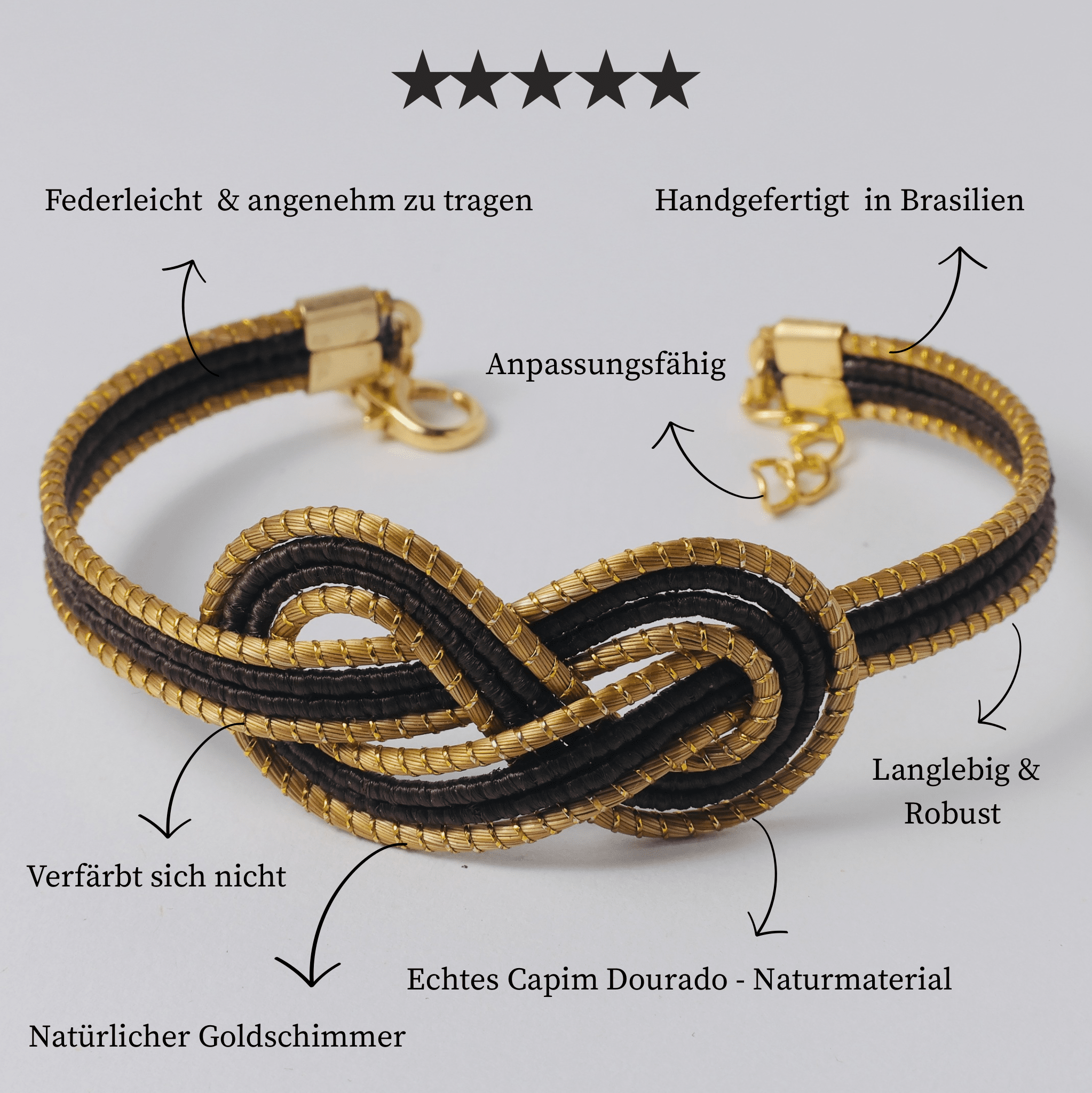 Armreif Café – Handgemachtes Unikat aus Capim Dourado | Online kaufen bei Capido Shop