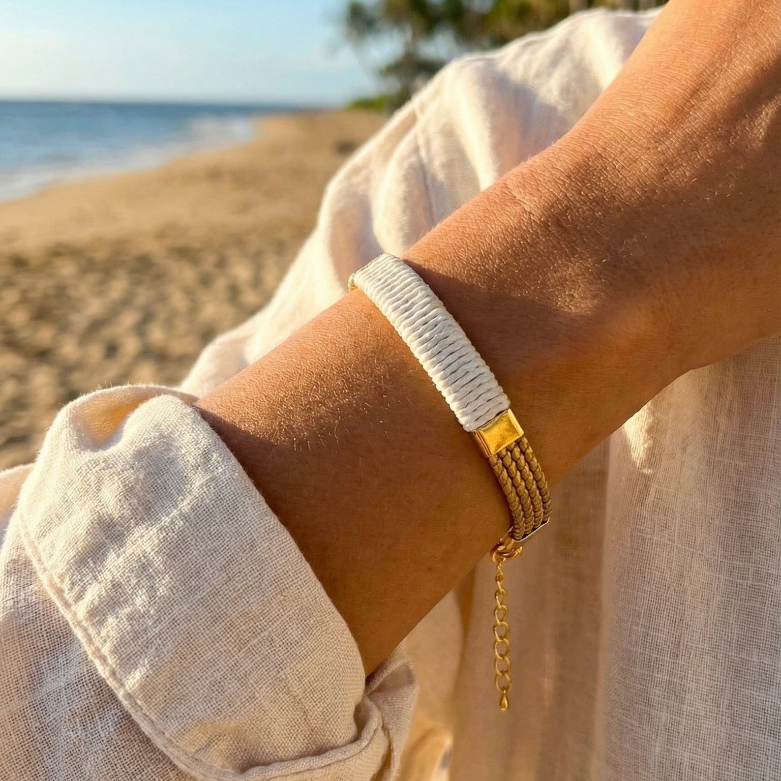 Armreif Aurora – Handgemachtes Unikat aus Capim Dourado | Online kaufen bei Capido Shop
