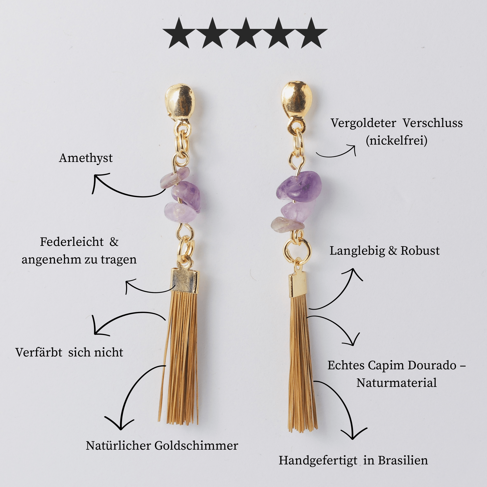 Ohrringe Caravela – Handgemachtes Unikat aus Capim Dourado | Online kaufen bei Capido Shop