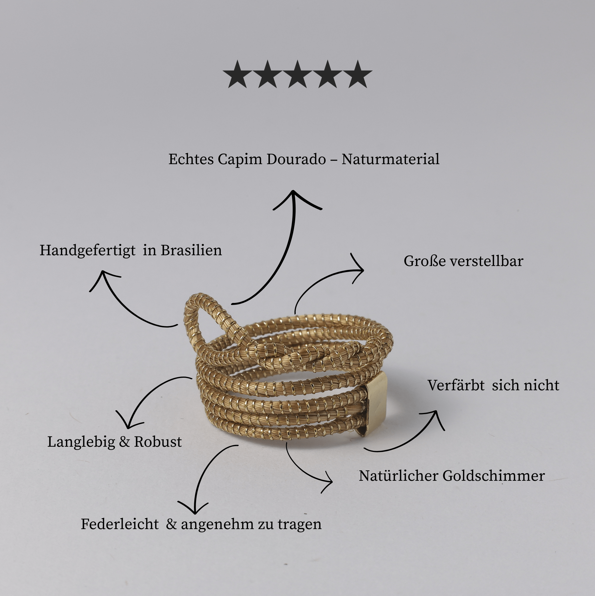 Ring Encanto – Handgemachtes Unikat aus Capim Dourado | Online kaufen bei Capido Shop