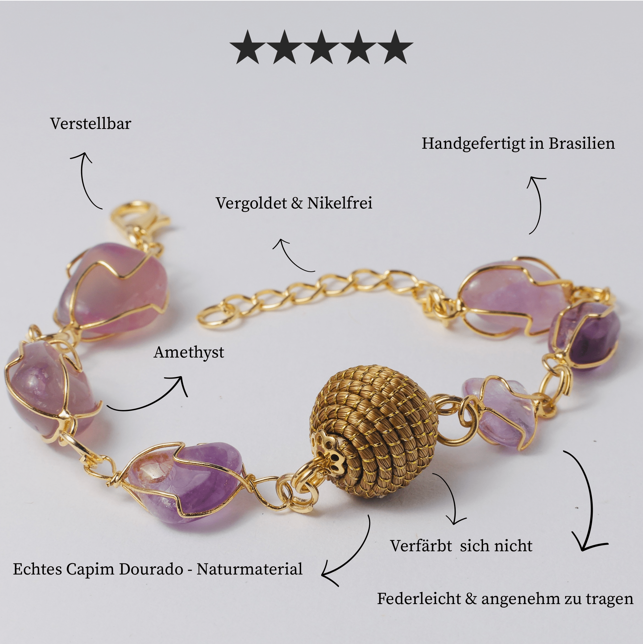 Armband Medusa – Handgemachtes Unikat aus Capim Dourado | Online kaufen bei Capido Shop