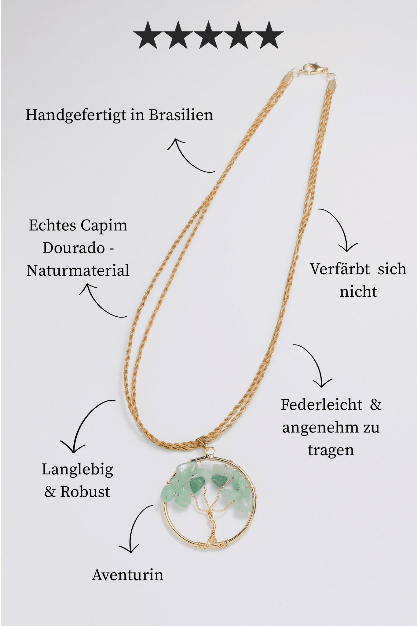 Kette Velero – Handgemachtes Unikat aus Capim Dourado | Online kaufen bei Capido Shop