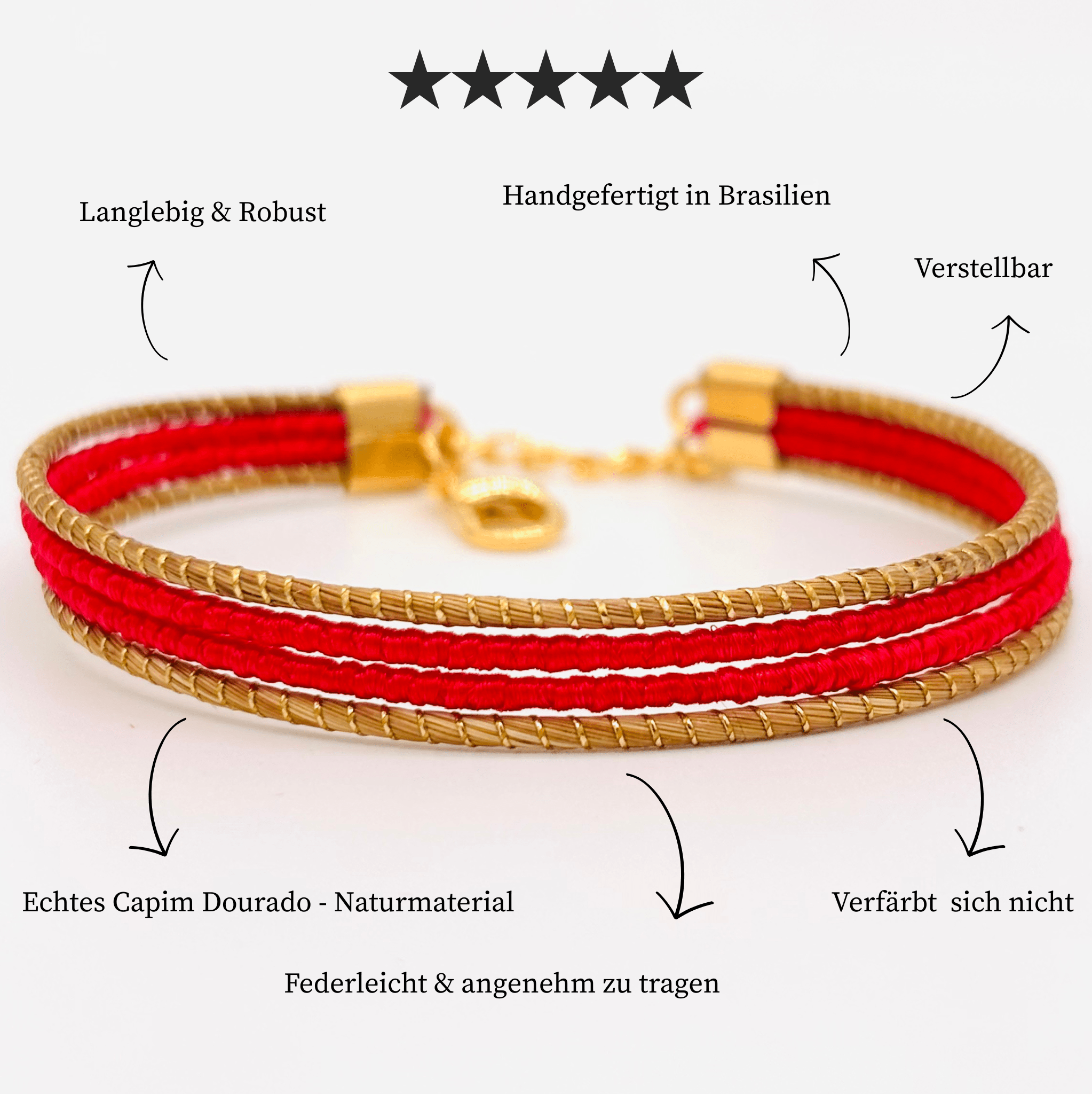 Armreif Paulas – Handgemachtes Unikat aus Capim Dourado | Online kaufen bei Capido Shop