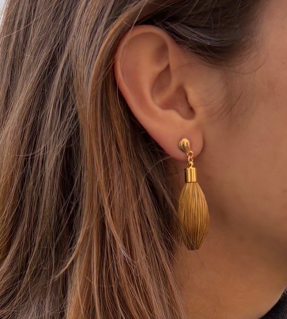 Ohrringe Buriti – Handgemachtes Unikat aus Capim Dourado | Online kaufen bei Capido Shop