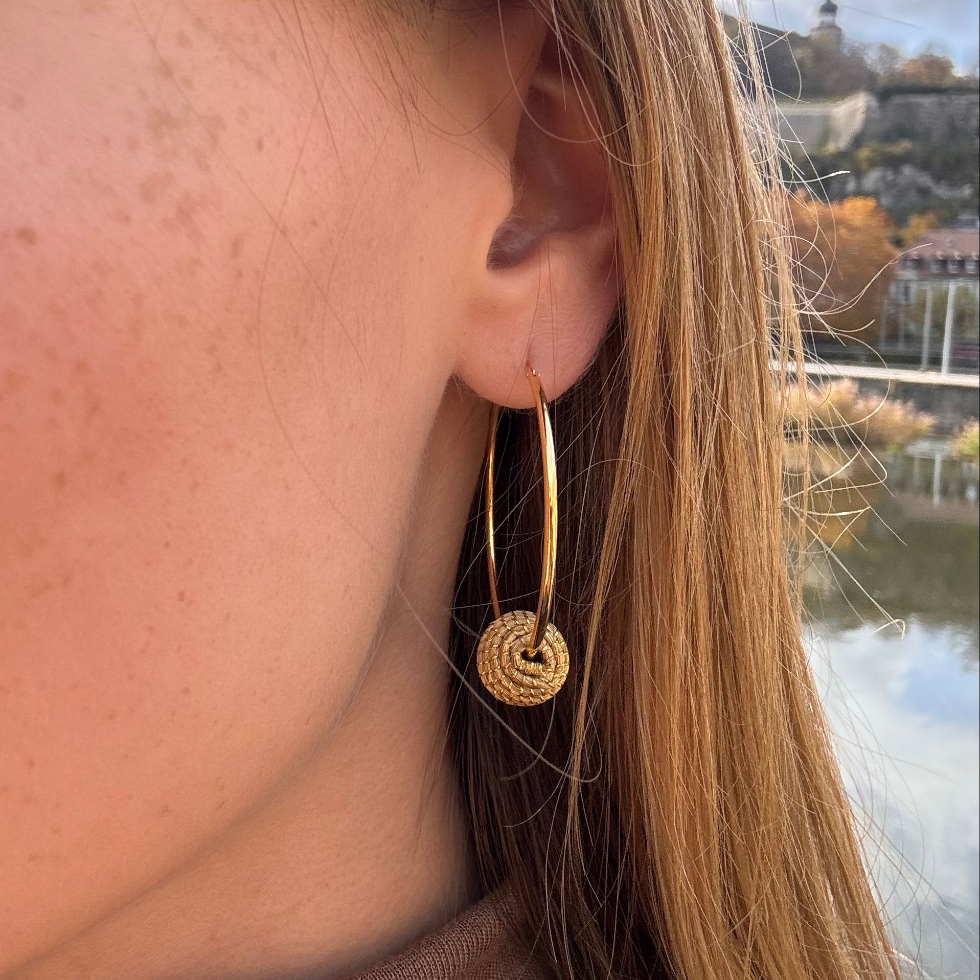Ohrringe Batel – Handgemachtes Unikat aus Capim Dourado | Online kaufen bei Capido Shop