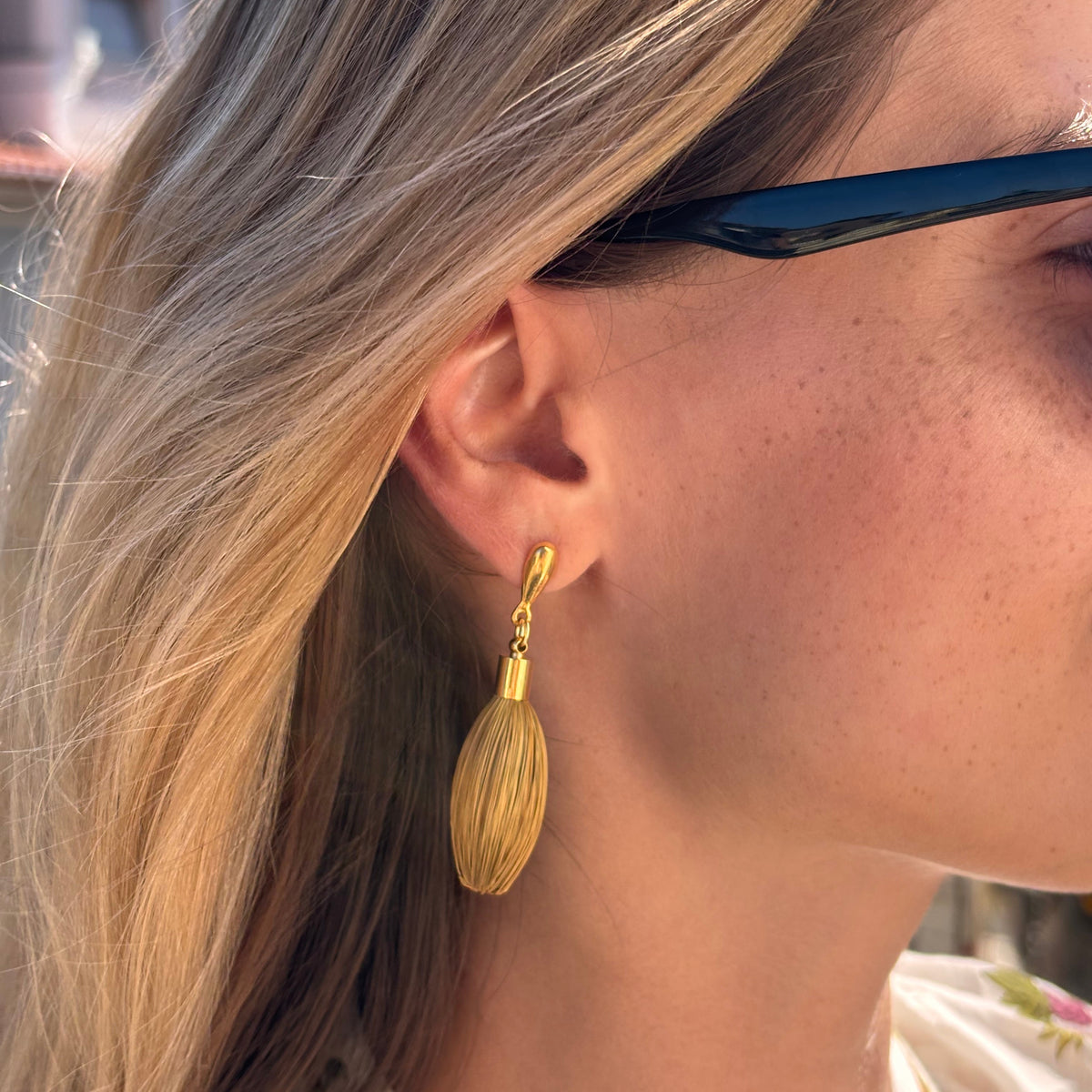 Ohrringe Buriti – Handgemachtes Unikat aus Capim Dourado | Online kaufen bei Capido Shop
