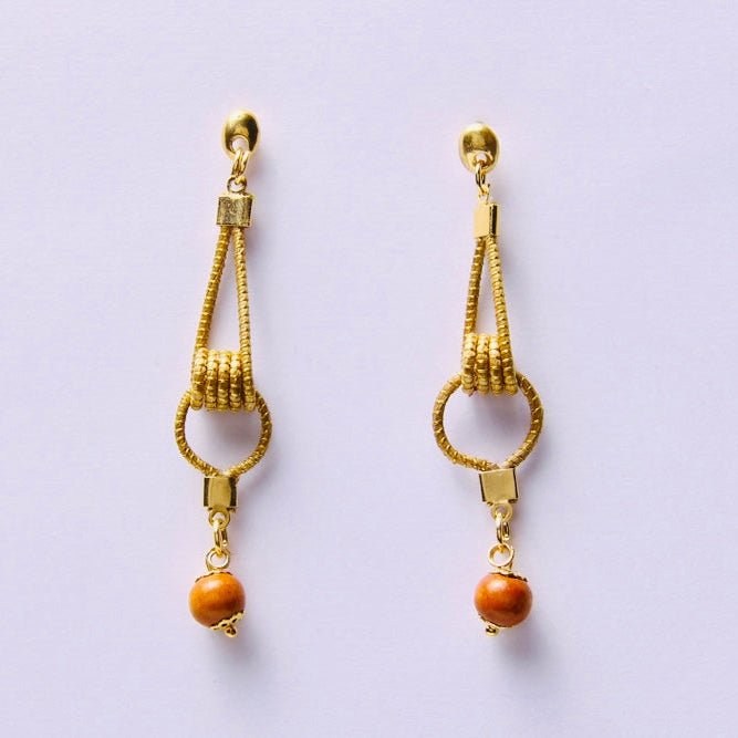 Ohrringe Pinho – Handgemachtes Unikat aus Capim Dourado | Online kaufen bei Capido Shop