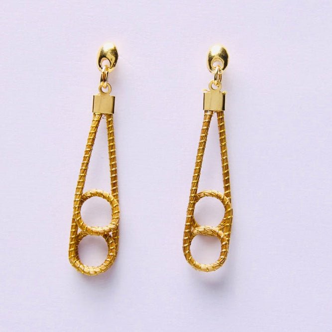 Ohrringe Pinhao – Handgemachtes Unikat aus Capim Dourado | Online kaufen bei Capido Shop