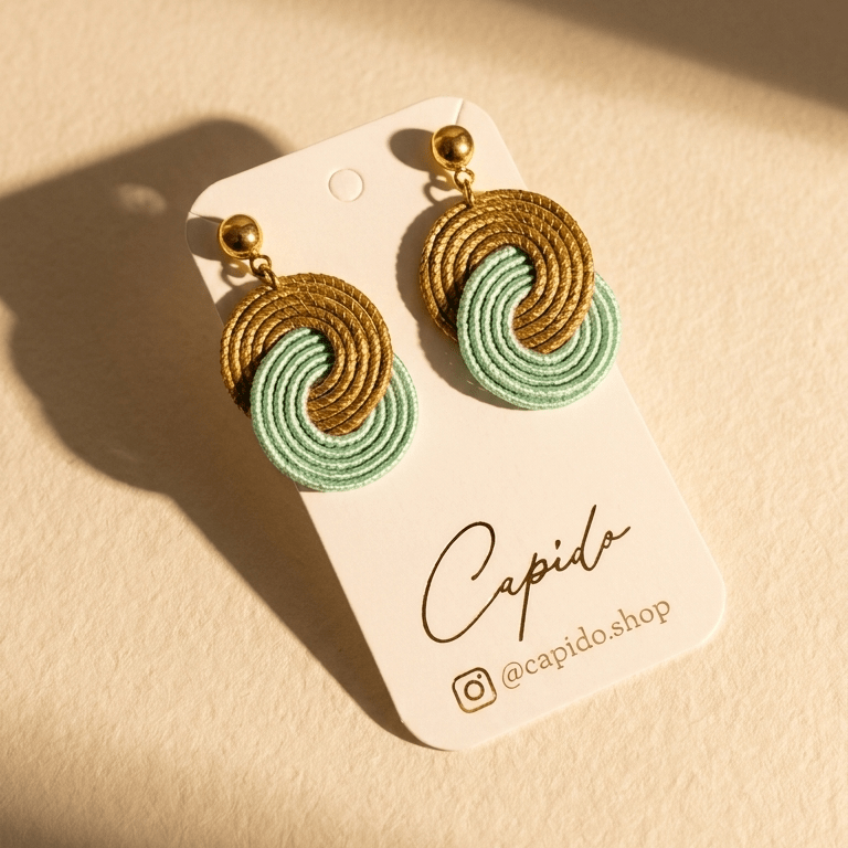 Ohrringe Tainha – Handgemachtes Unikat aus Capim Dourado | Online kaufen bei Capido Shop