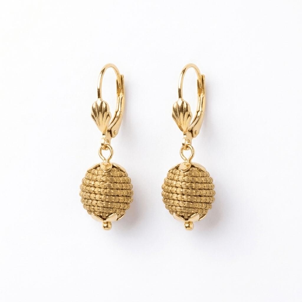 Clip-Ohrringe Lisianto – Handgemachtes Unikat aus Capim Dourado | Online kaufen bei Capido Shop