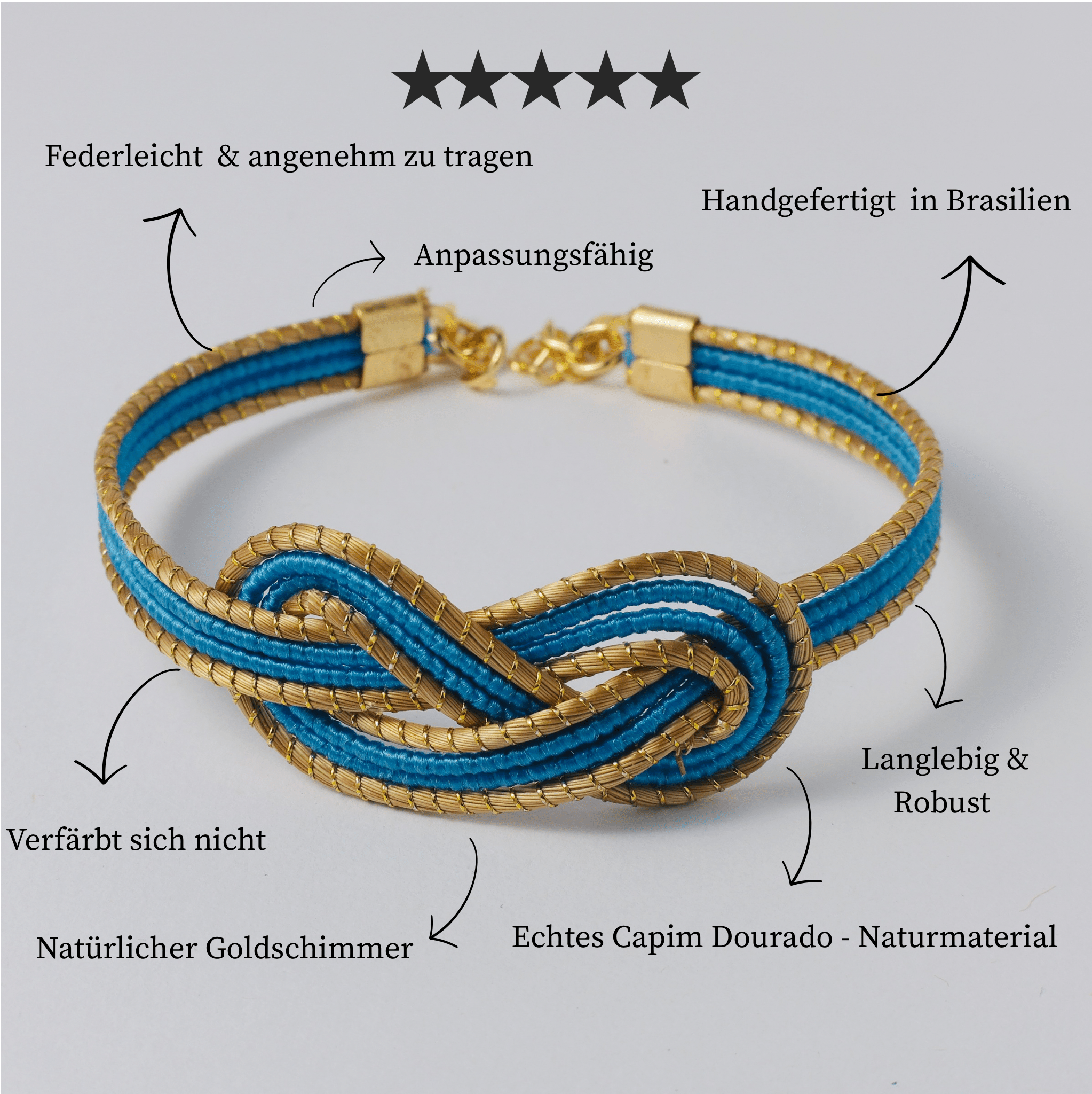 Armreif Atlantico – Handgemachtes Unikat aus Capim Dourado | Online kaufen bei Capido Shop