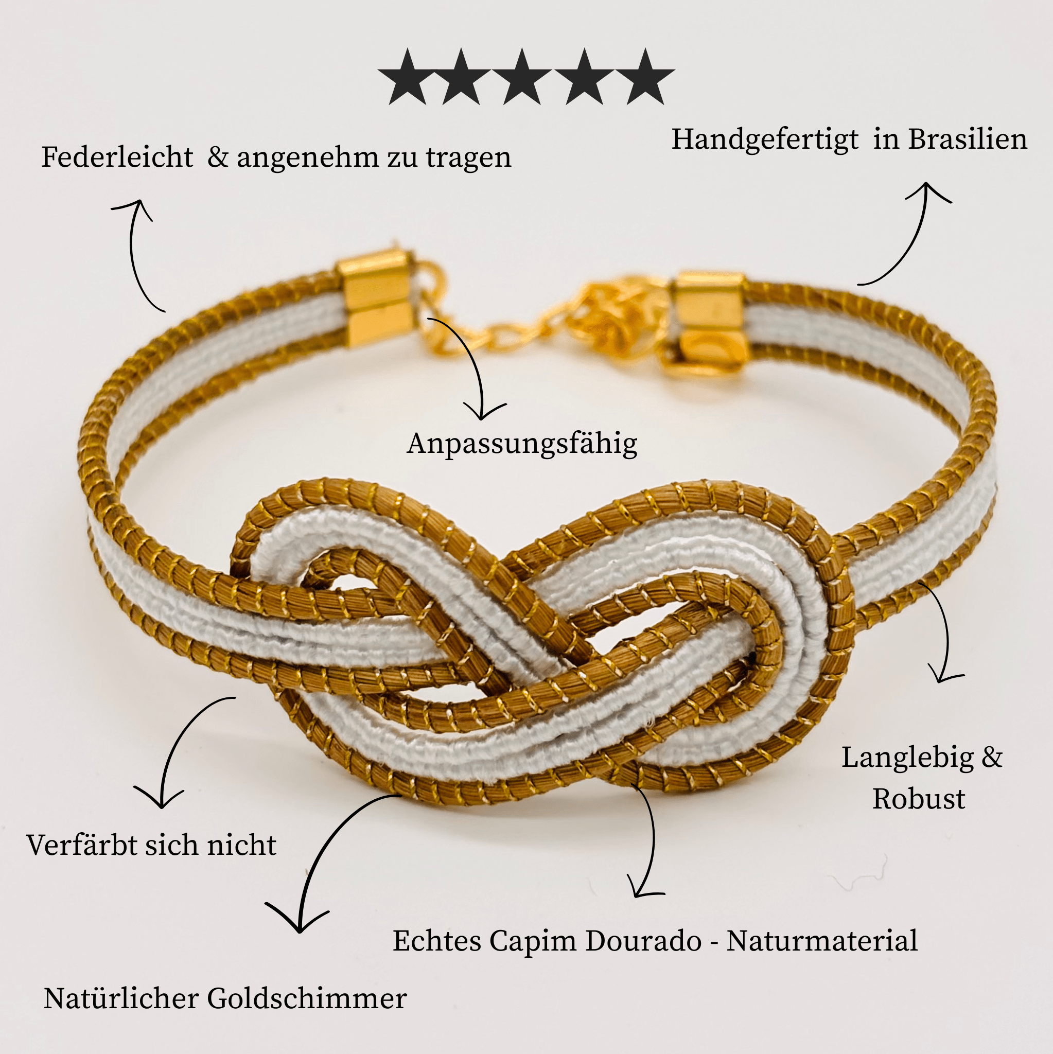 Armreif Feirinha – Handgemachtes Unikat aus Capim Dourado | Online kaufen bei Capido Shop