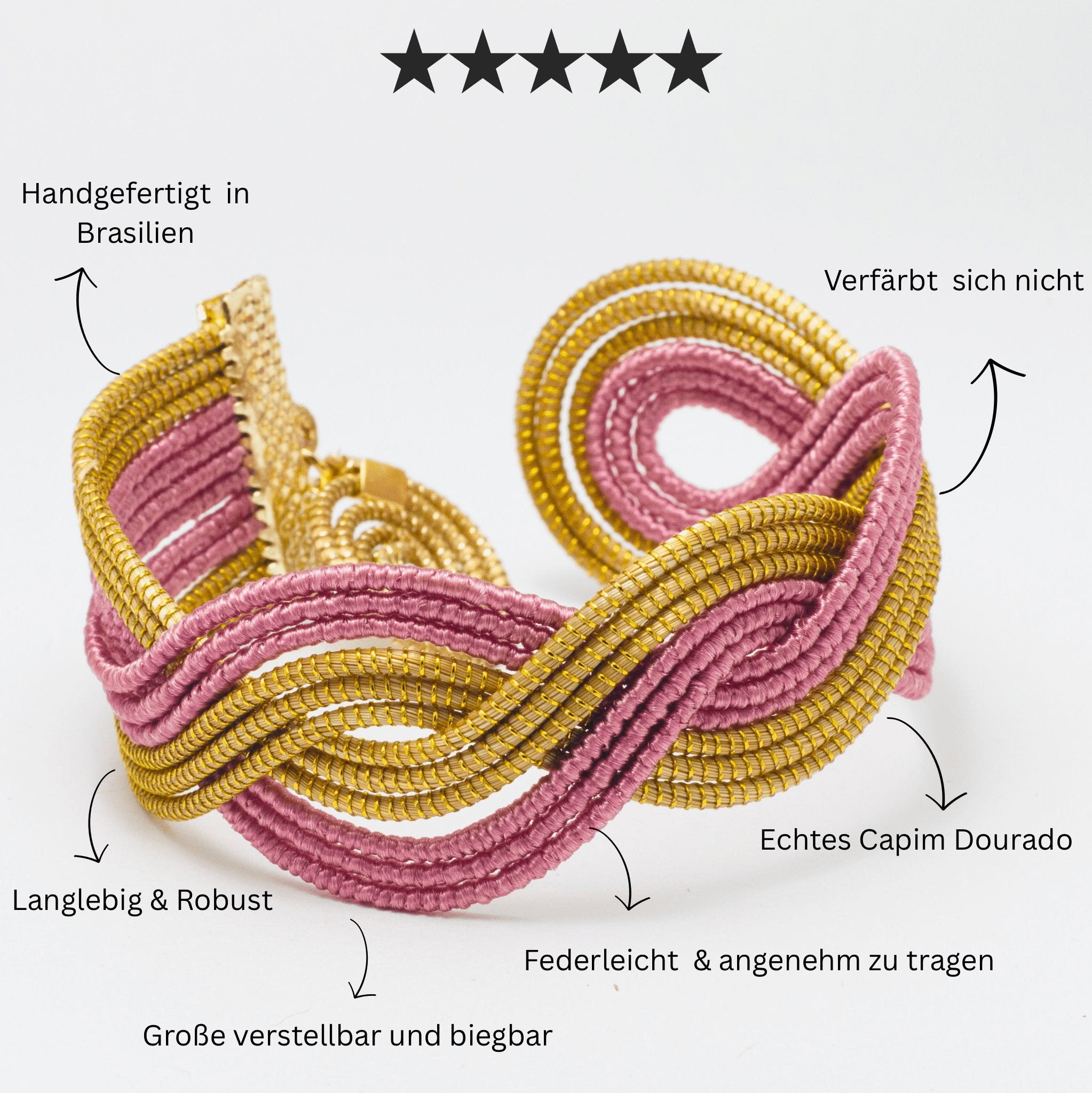 Armreif Peixe – Handgemachtes Unikat aus Capim Dourado | Online kaufen bei Capido Shop