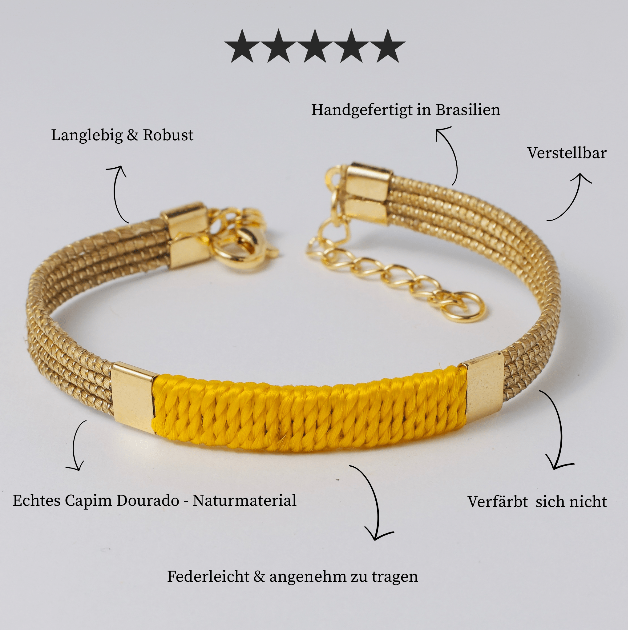 Armreif Grilo – Handgemachtes Unikat aus Capim Dourado | Online kaufen bei Capido Shop