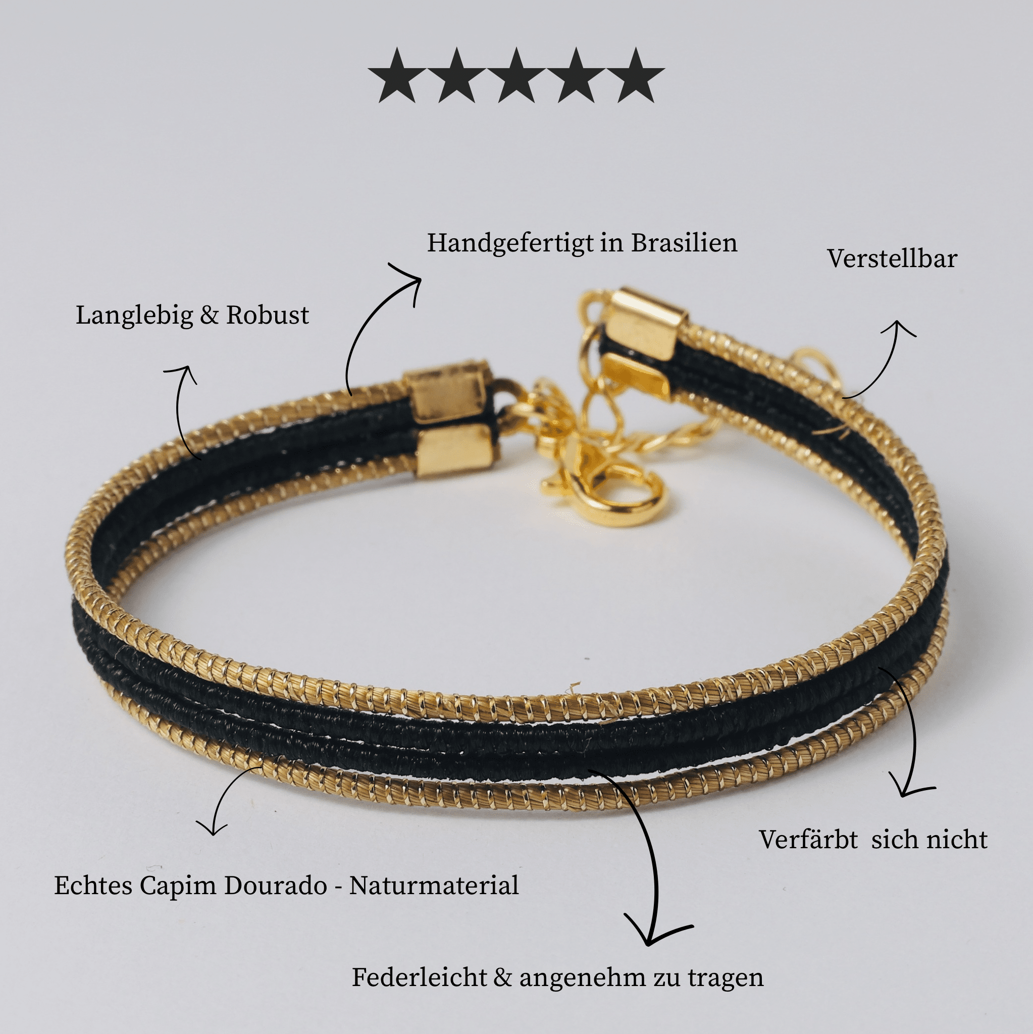 Armreif Pará – Handgemachtes Unikat aus Capim Dourado | Online kaufen bei Capido Shop