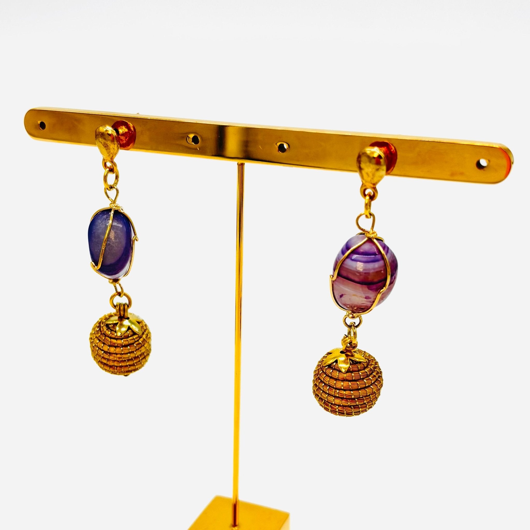 Ohrringe Paraná – Handgemachtes Unikat aus Capim Dourado | Online kaufen bei Capido Shop