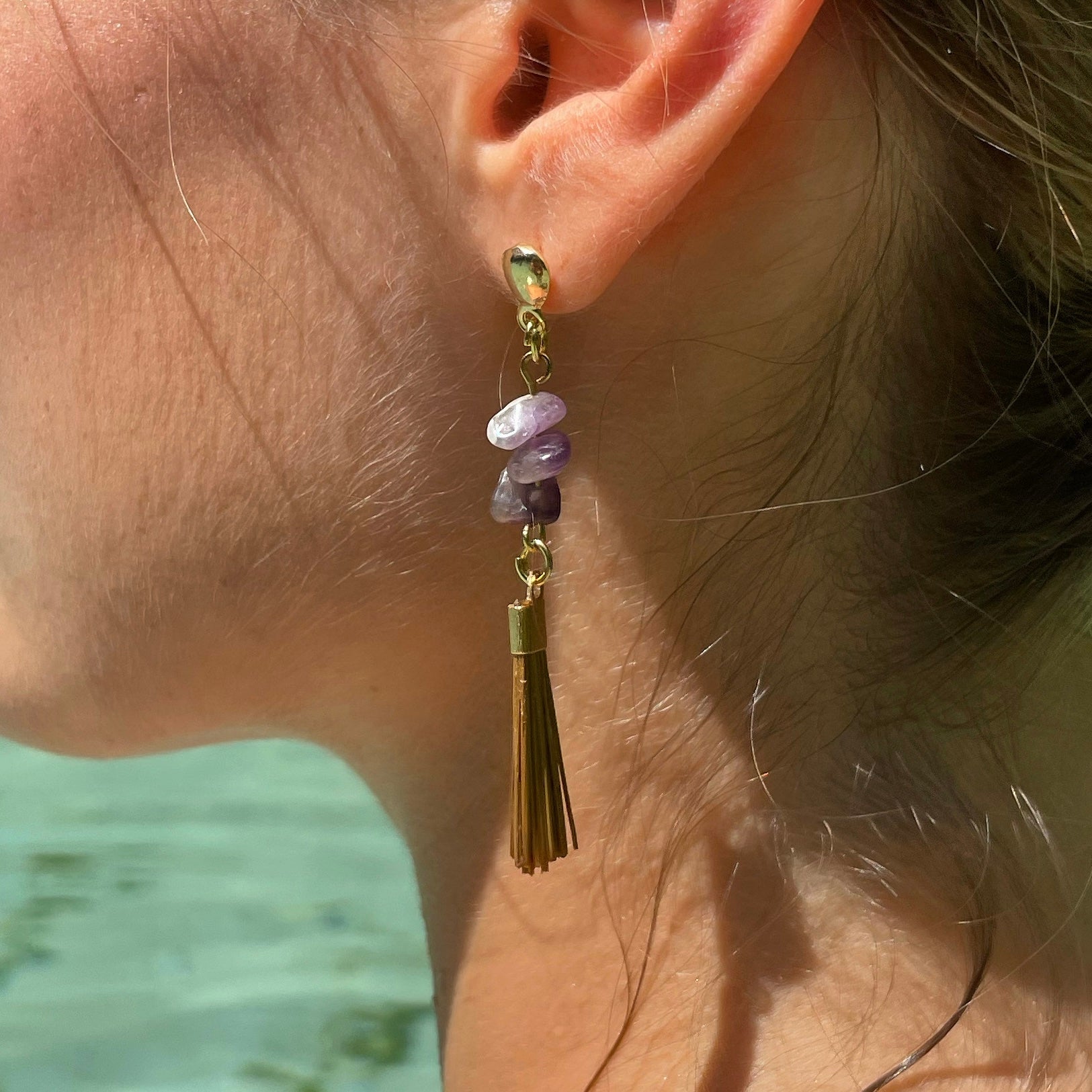 Ohrringe Caravela – Handgemachtes Unikat aus Capim Dourado | Online kaufen bei Capido Shop