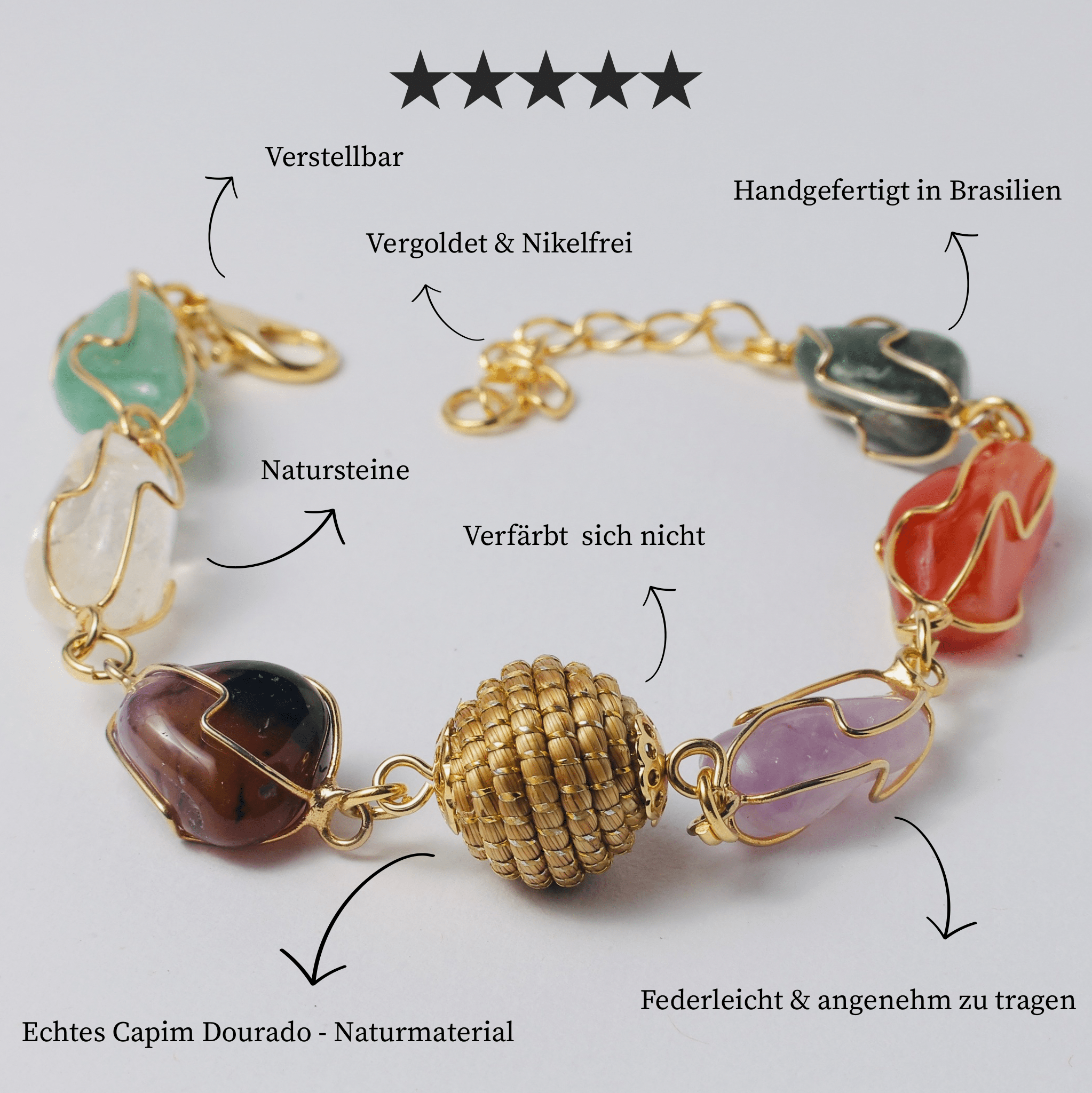 Armband Picolé – Handgemachtes Unikat aus Capim Dourado | Online kaufen bei Capido Shop