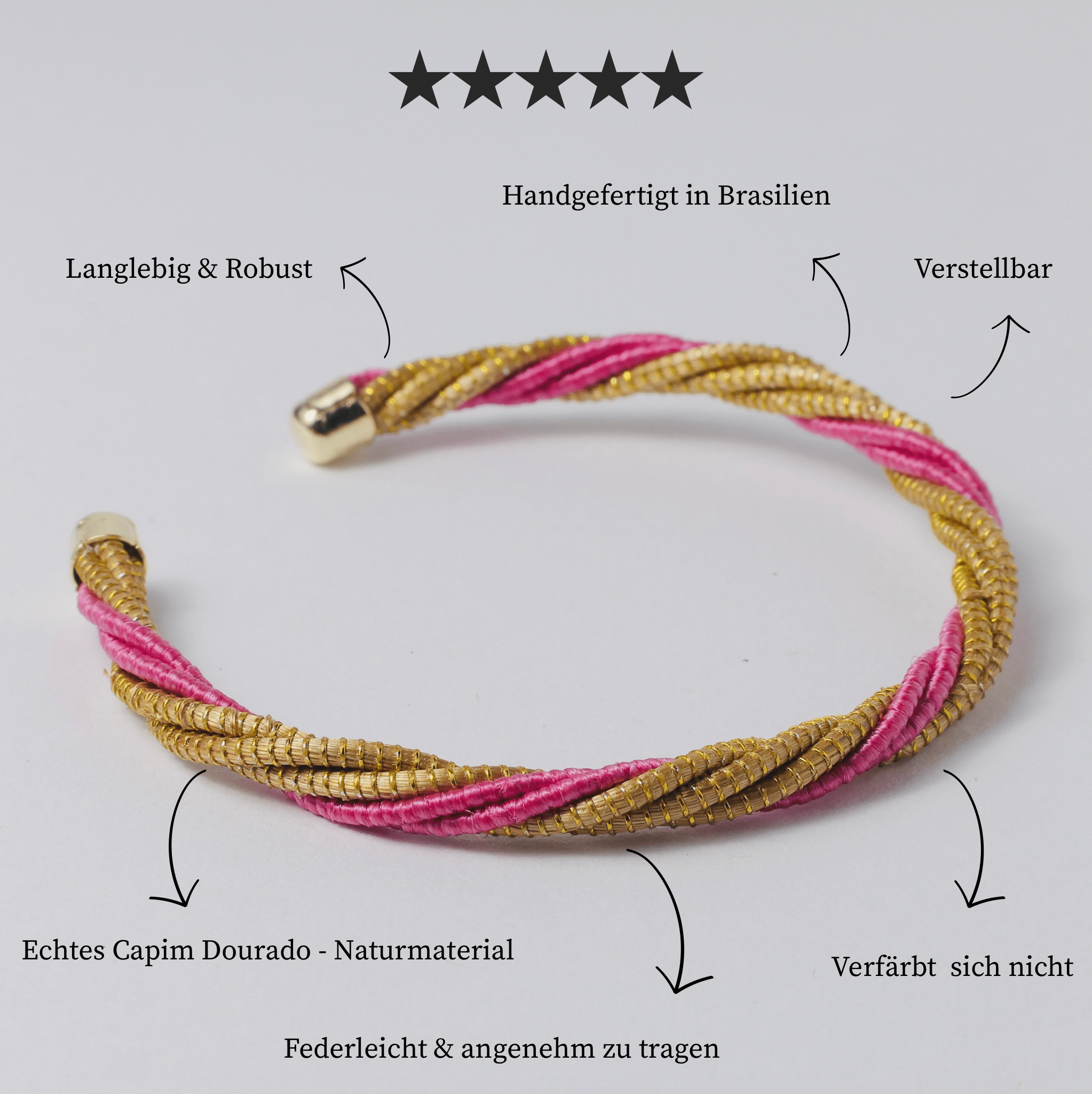 Armreif Sereia – Handgemachtes Unikat aus Capim Dourado | Online kaufen bei Capido Shop