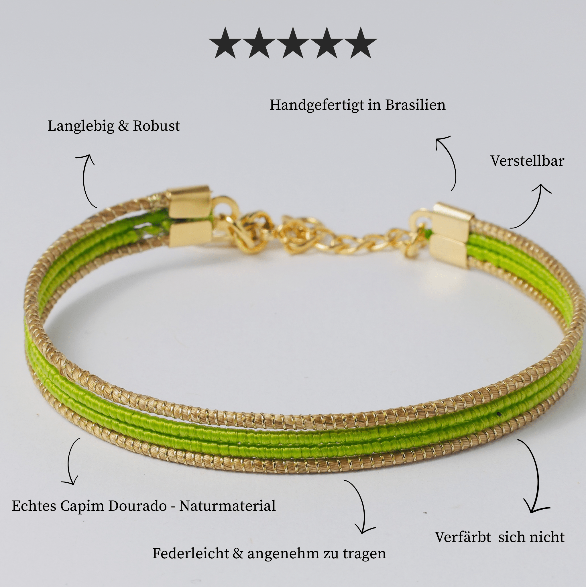 Armreif Forte – Handgemachtes Unikat aus Capim Dourado | Online kaufen bei Capido Shop