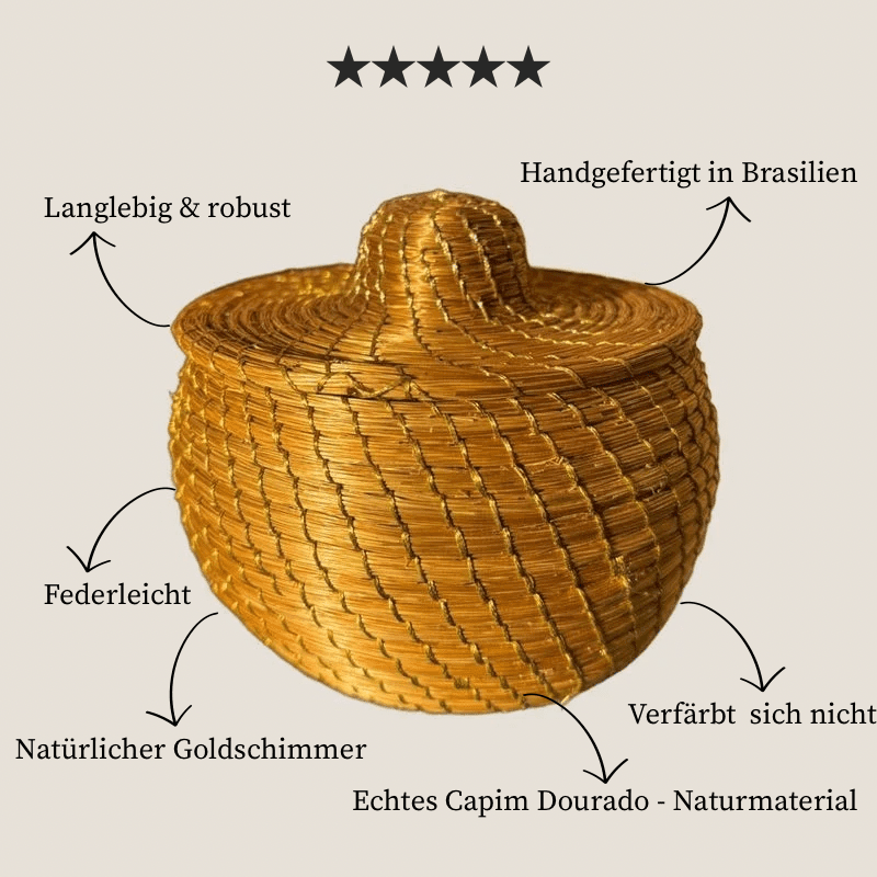 Dose Primavera – Handgemachtes Unikat aus Capim Dourado | Online kaufen bei Capido Shop