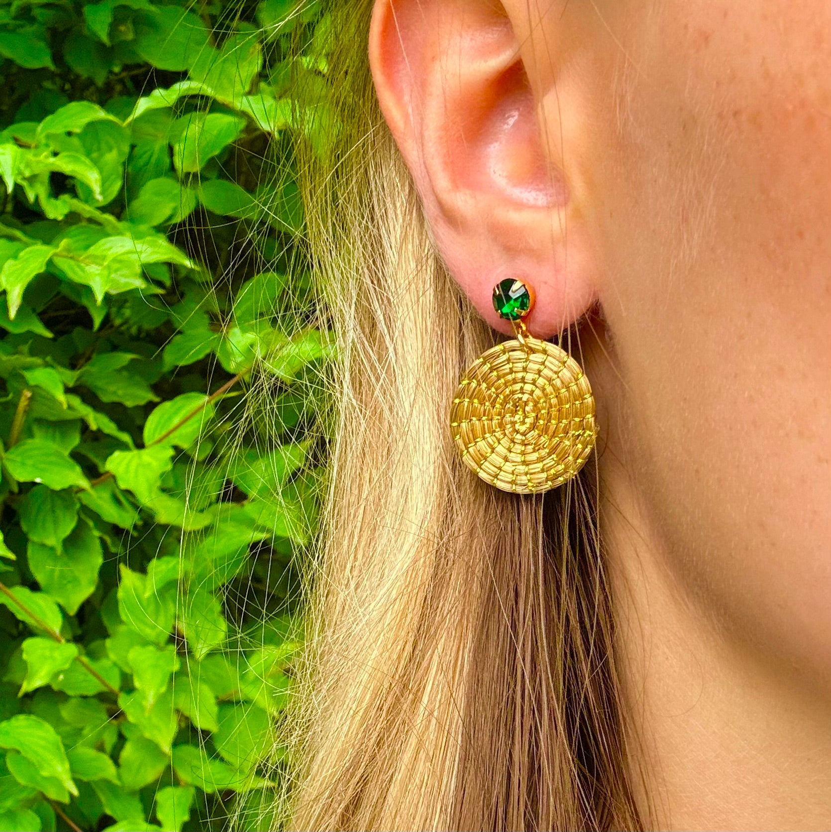 Ohrringe Esmeralda – Handgemachtes Unikat aus Capim Dourado | Online kaufen bei Capido Shop