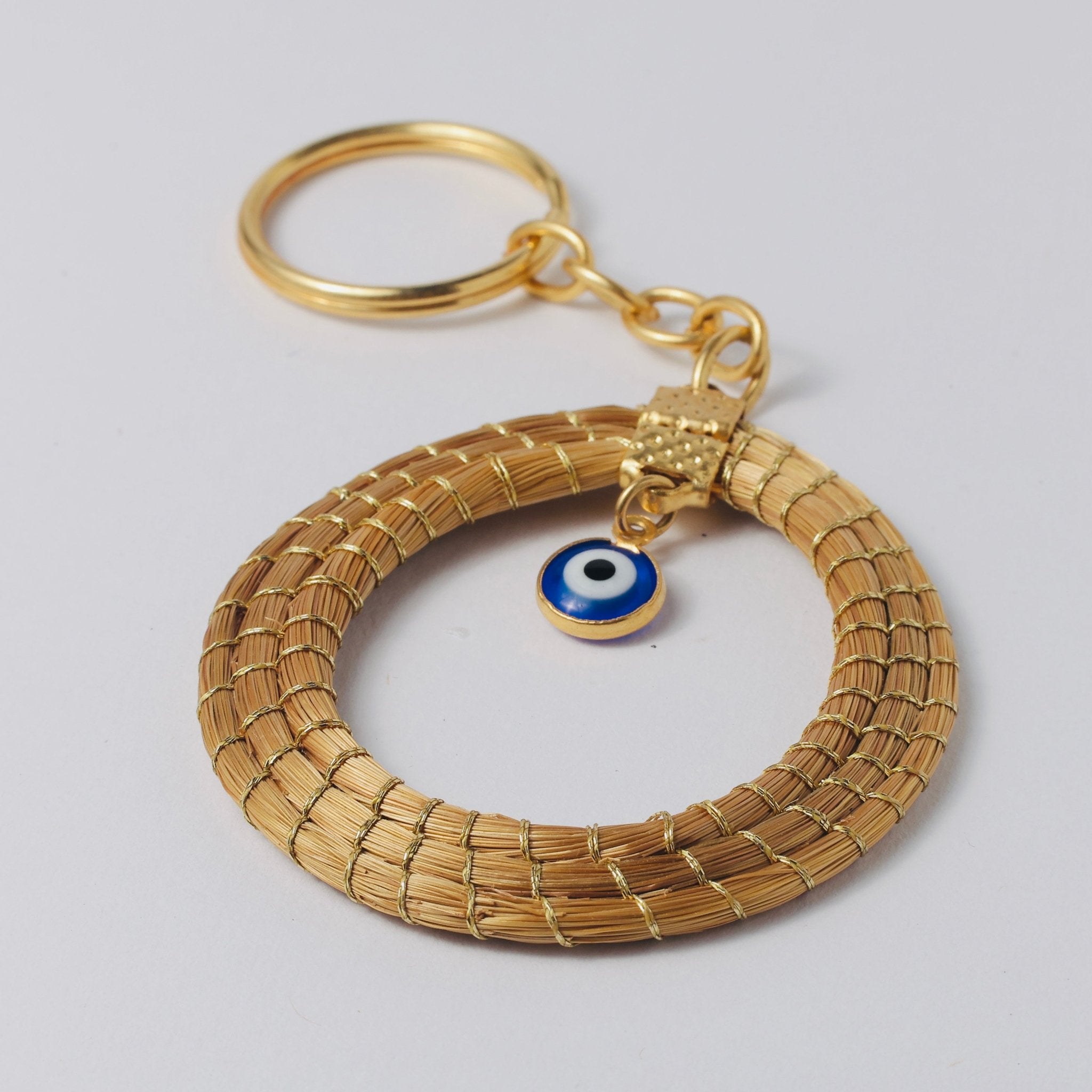 Schlüsselanhänger Grecia – Handgemachtes Unikat aus Capim Dourado | Online kaufen bei Capido Shop