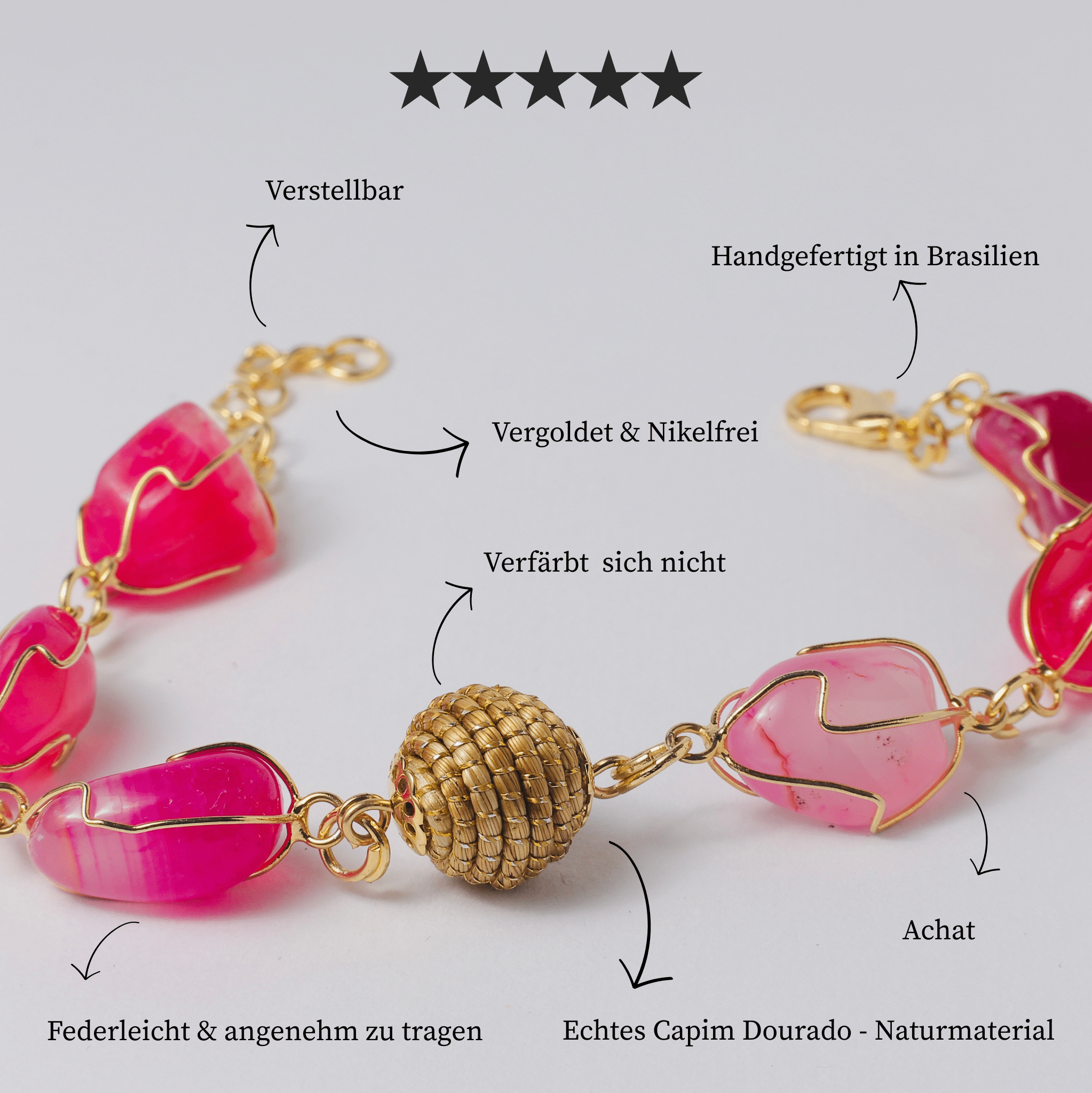 Armband Anêmona – Handgemachtes Unikat aus Capim Dourado | Online kaufen bei Capido Shop