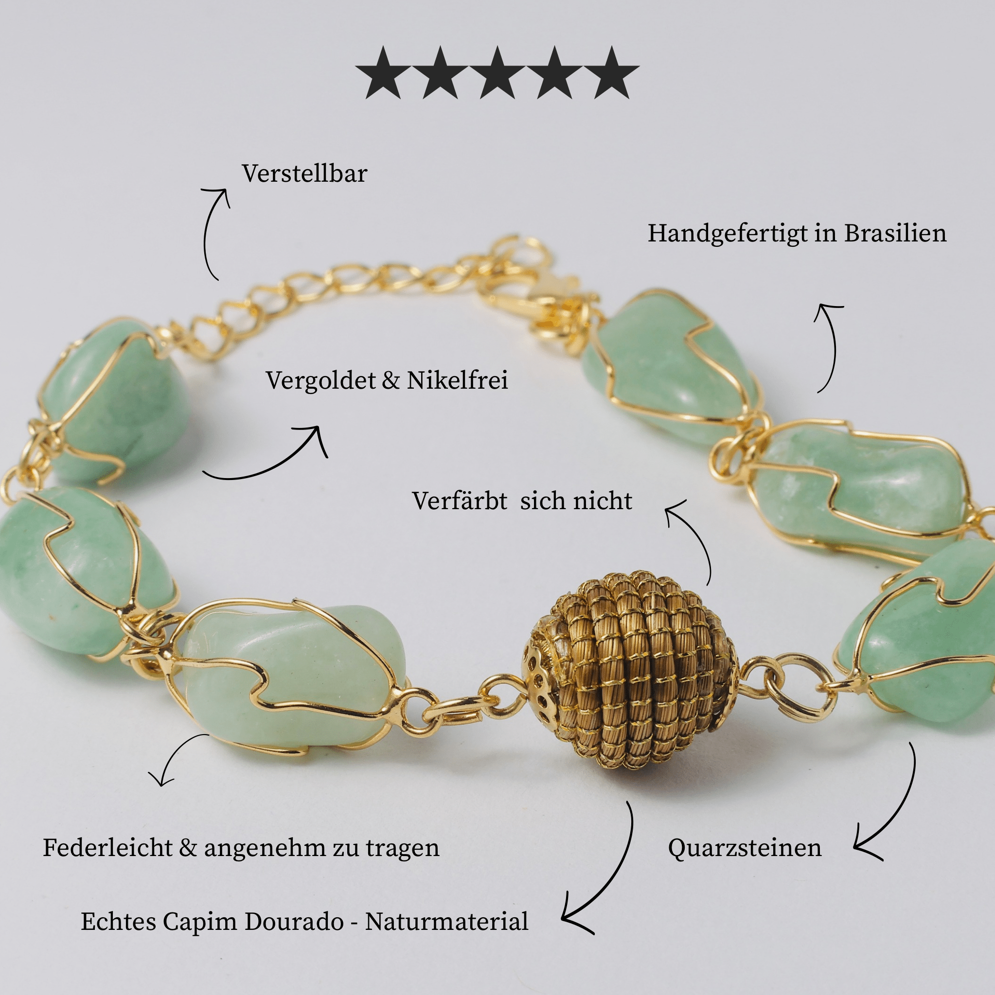 Armband Enseada – Handgemachtes Unikat aus Capim Dourado | Online kaufen bei Capido Shop