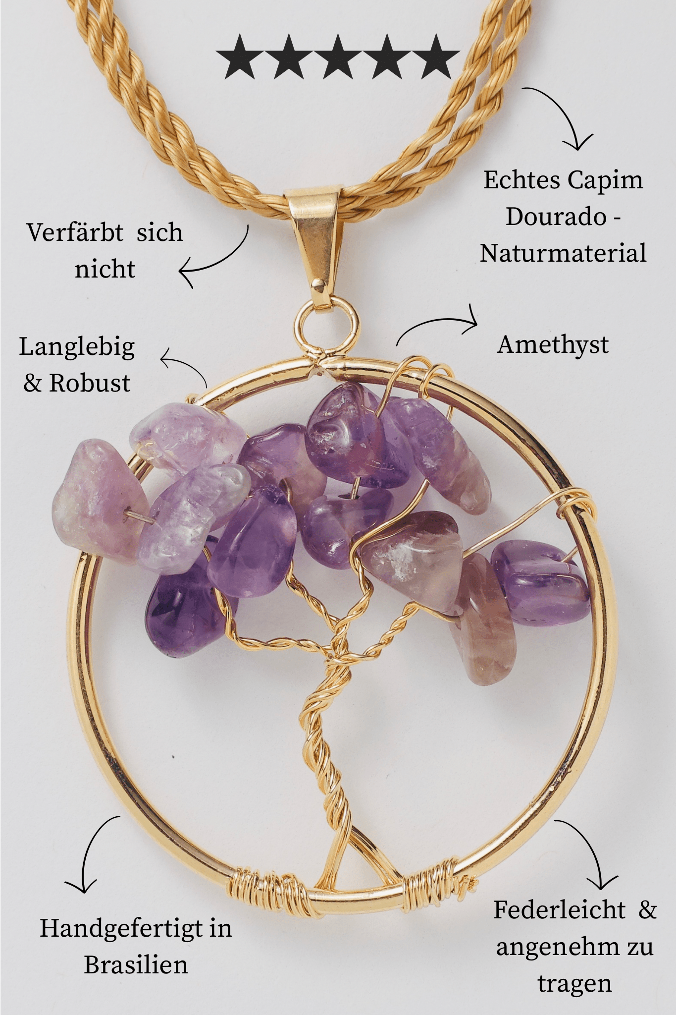 Kette Barco – Handgemachtes Unikat aus Capim Dourado | Online kaufen bei Capido Shop