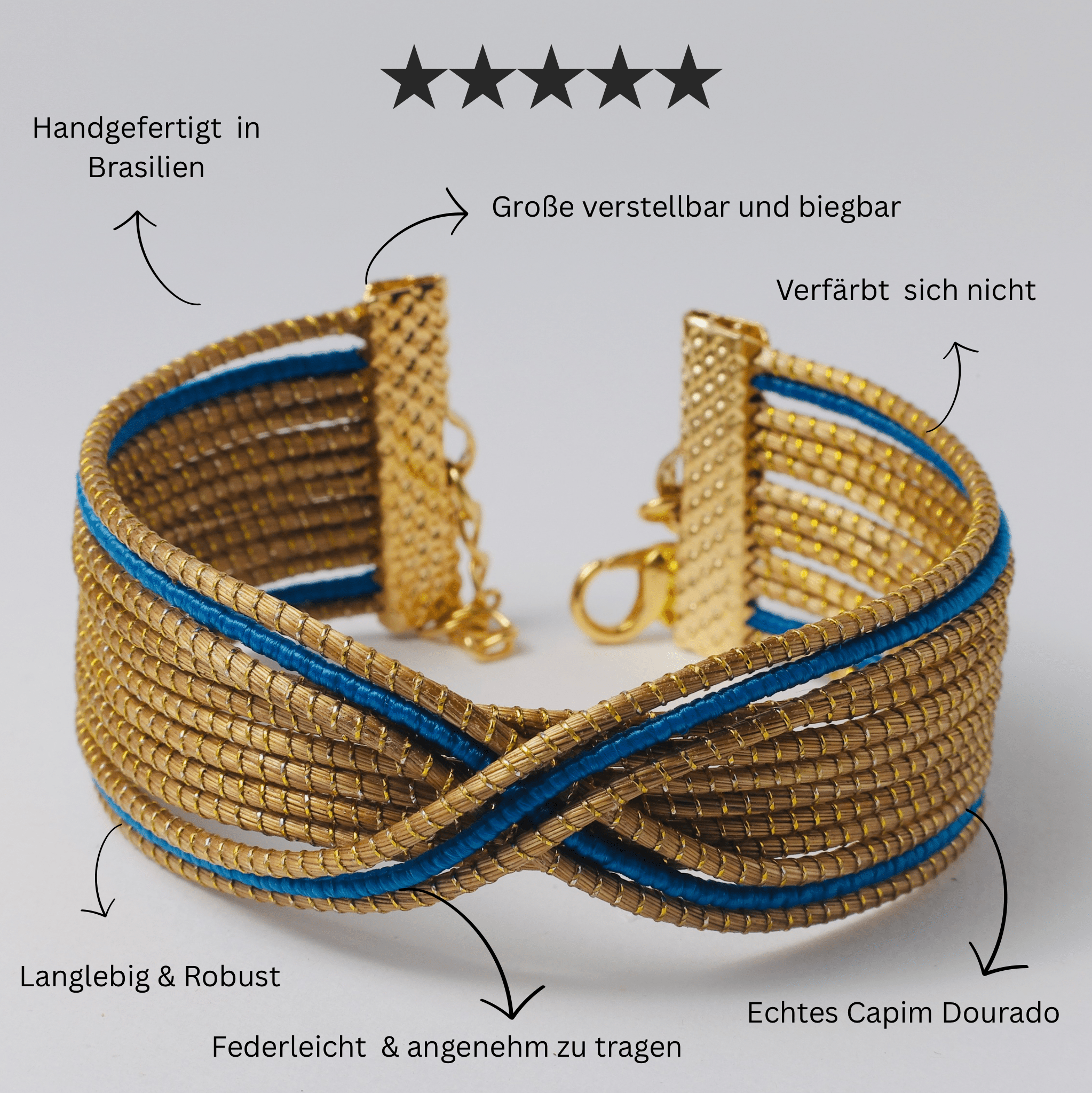 Armreif Besouro – Handgemachtes Unikat aus Capim Dourado | Online kaufen bei Capido Shop