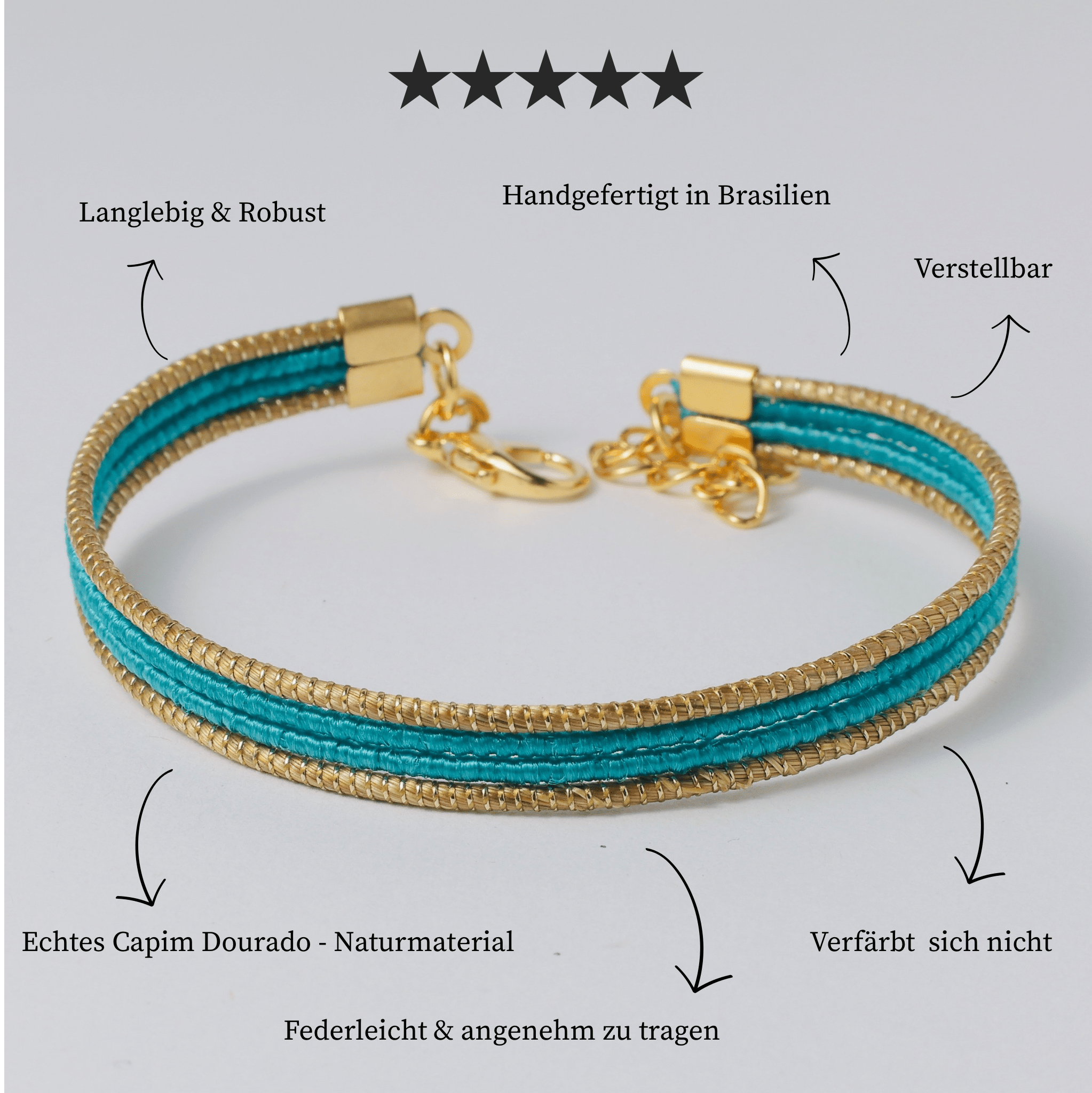 Armreif Onda – Handgemachtes Unikat aus Capim Dourado | Online kaufen bei Capido Shop