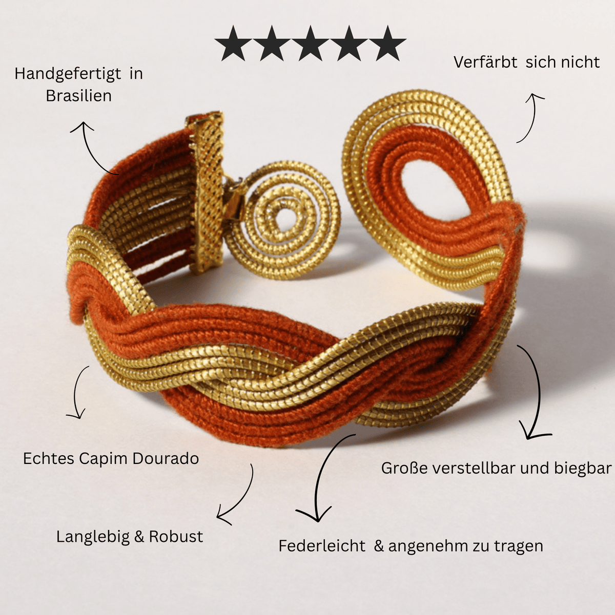 Armreif Terra – Handgemachtes Unikat aus Capim Dourado | Online kaufen bei Capido Shop