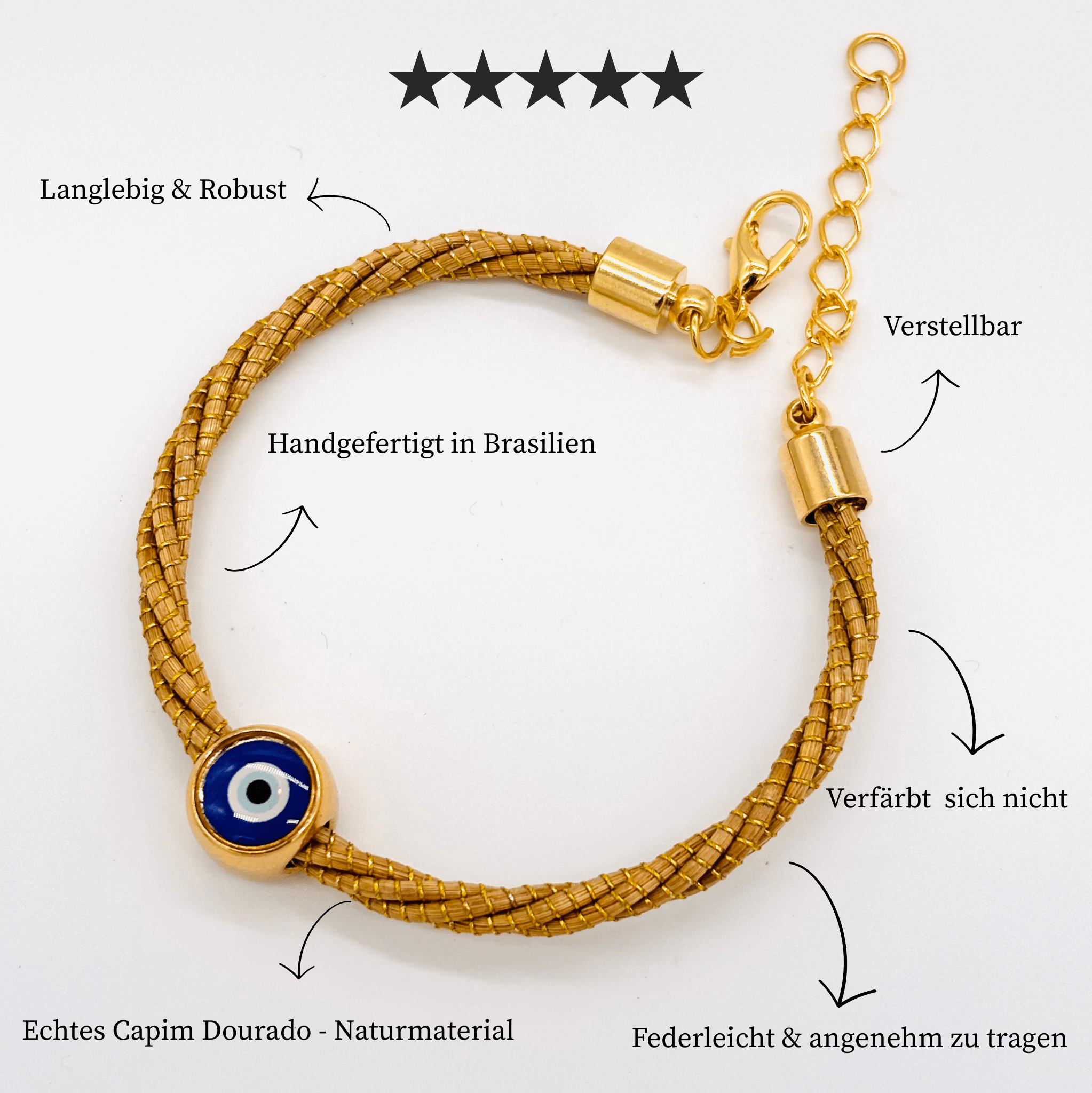 Armreif Olho – Handgemachtes Unikat aus Capim Dourado | Online kaufen bei Capido Shop