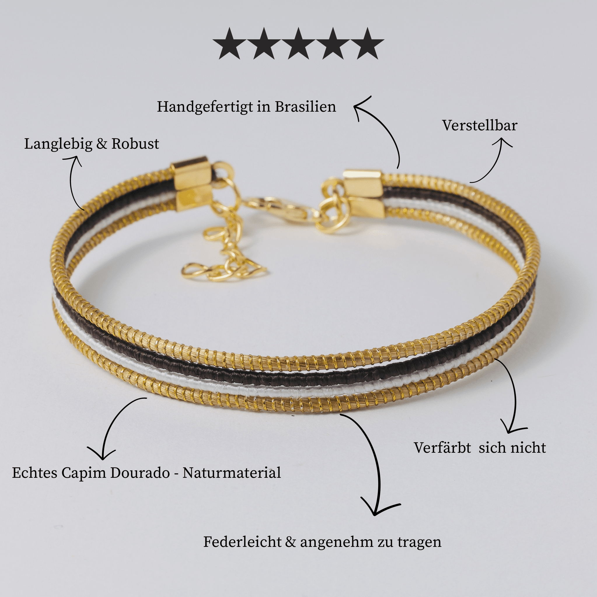 Armreif Cupuaçu – Handgemachtes Unikat aus Capim Dourado | Online kaufen bei Capido Shop