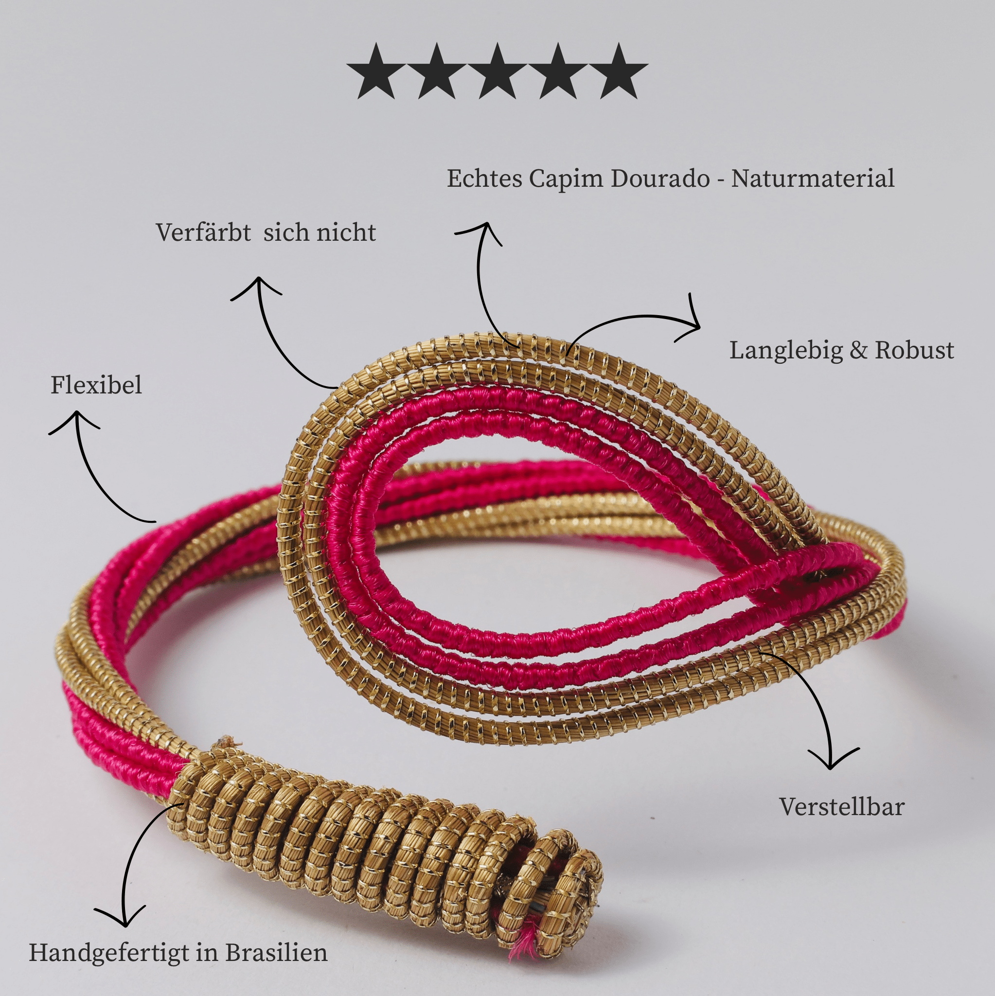 Armreif Sucuri – Handgemachtes Unikat aus Capim Dourado | Online kaufen bei Capido Shop