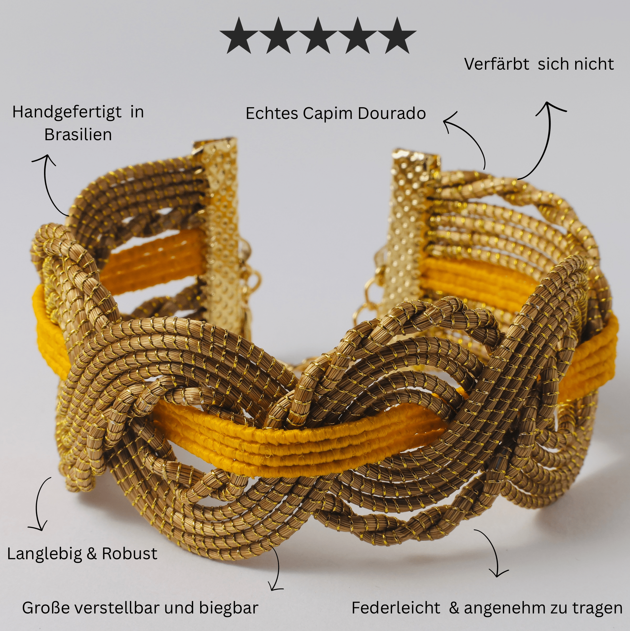 Armreif Farofeiro – Handgemachtes Unikat aus Capim Dourado | Online kaufen bei Capido Shop
