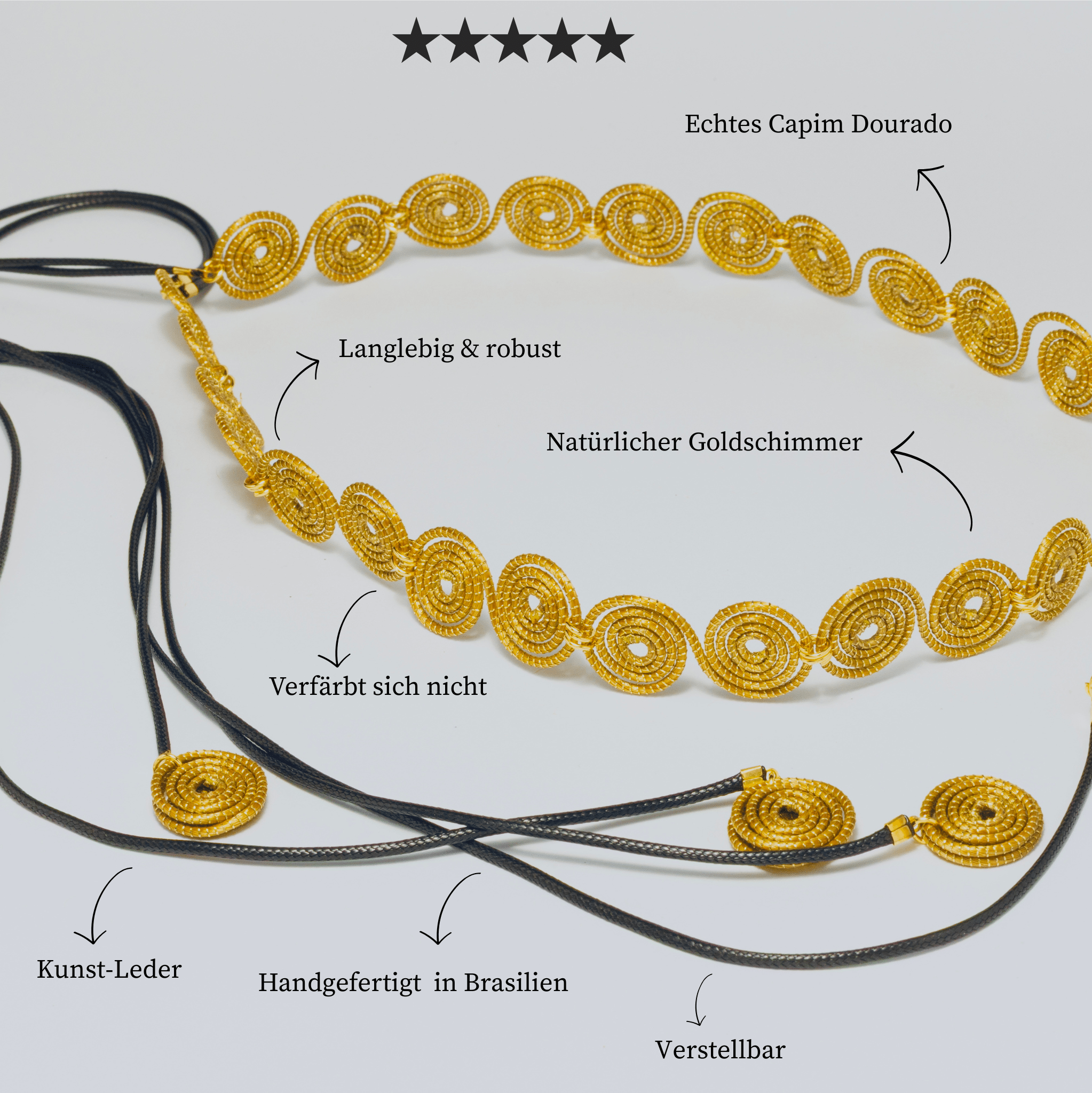 Gürtel Gaivota – Handgemachtes Unikat aus Capim Dourado | Online kaufen bei Capido Shop