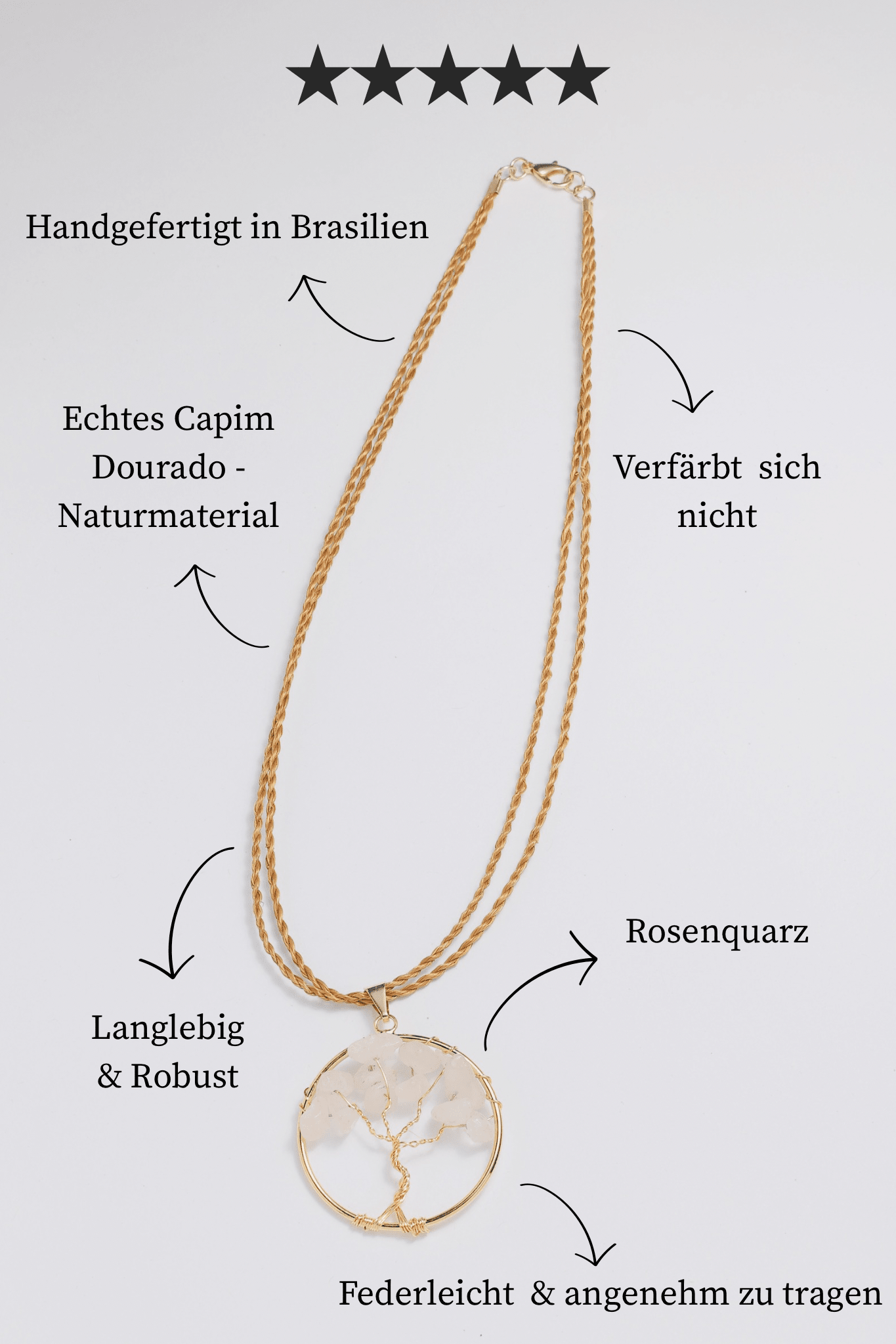 Kette Penha – Handgemachtes Unikat aus Capim Dourado | Online kaufen bei Capido Shop